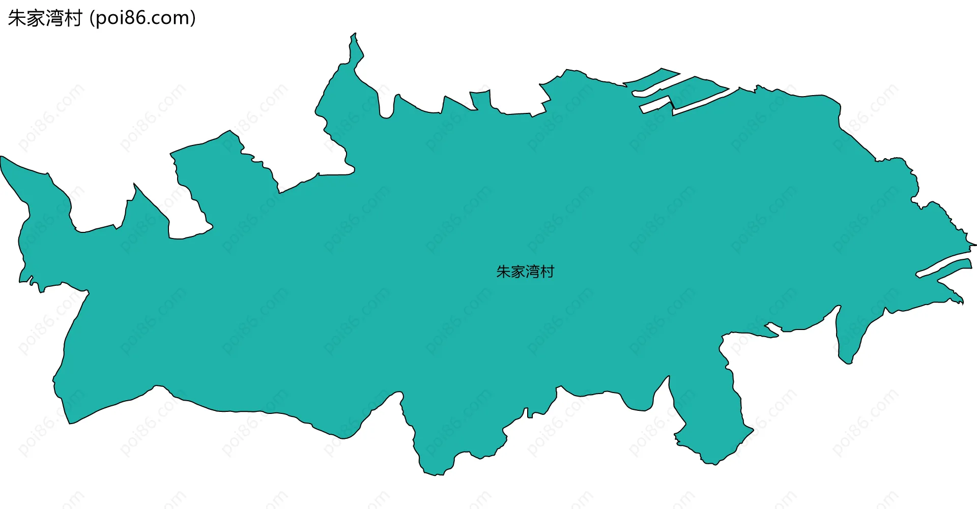 朱家湾村边界地图