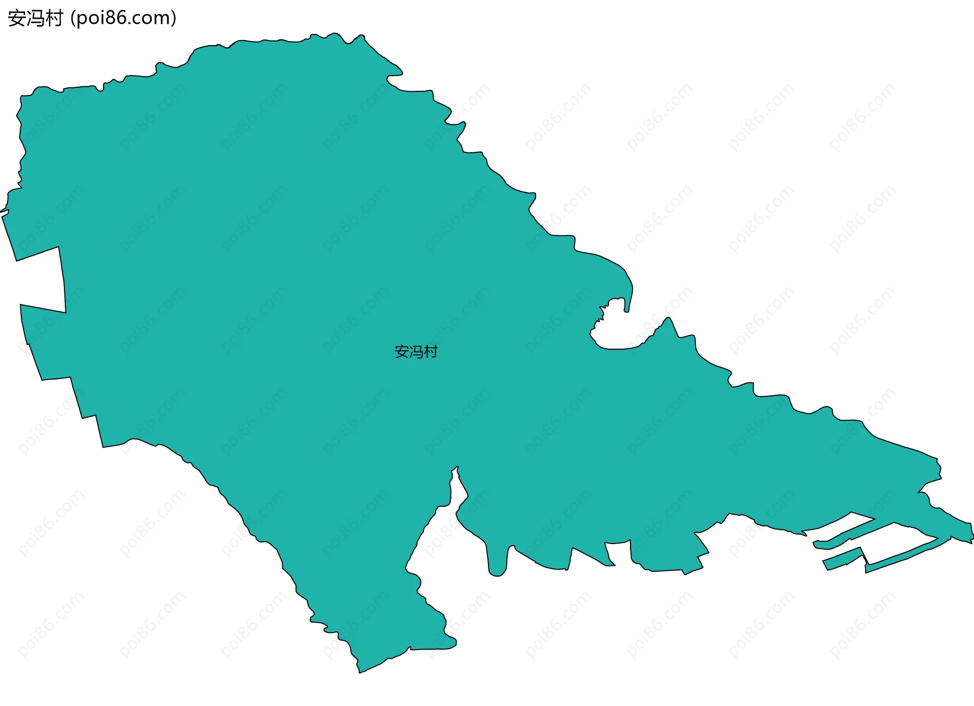 安冯村边界地图