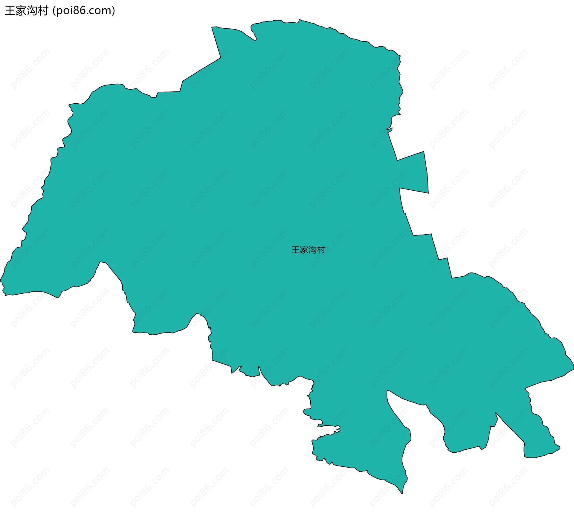 王家沟村边界地图