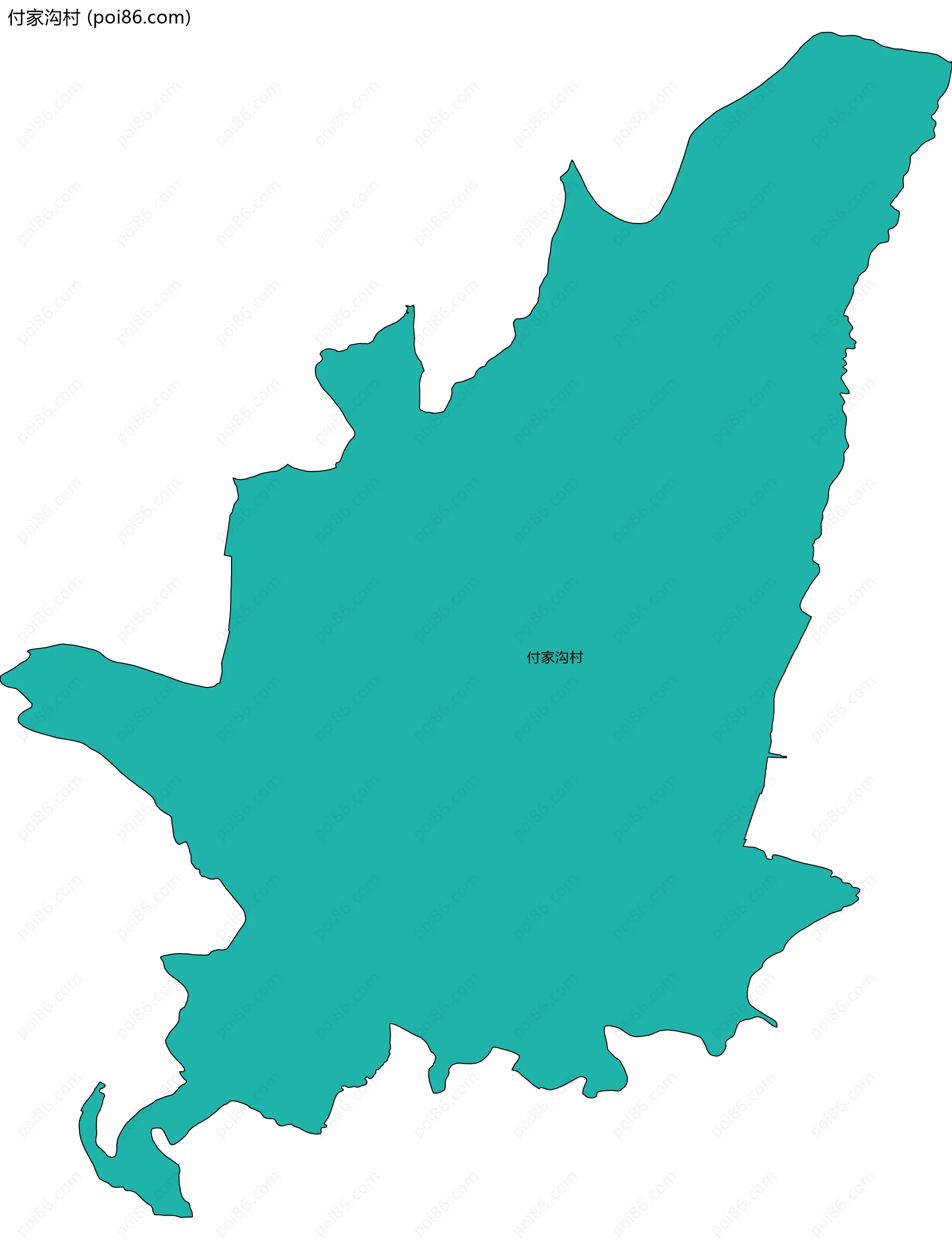 付家沟村边界地图