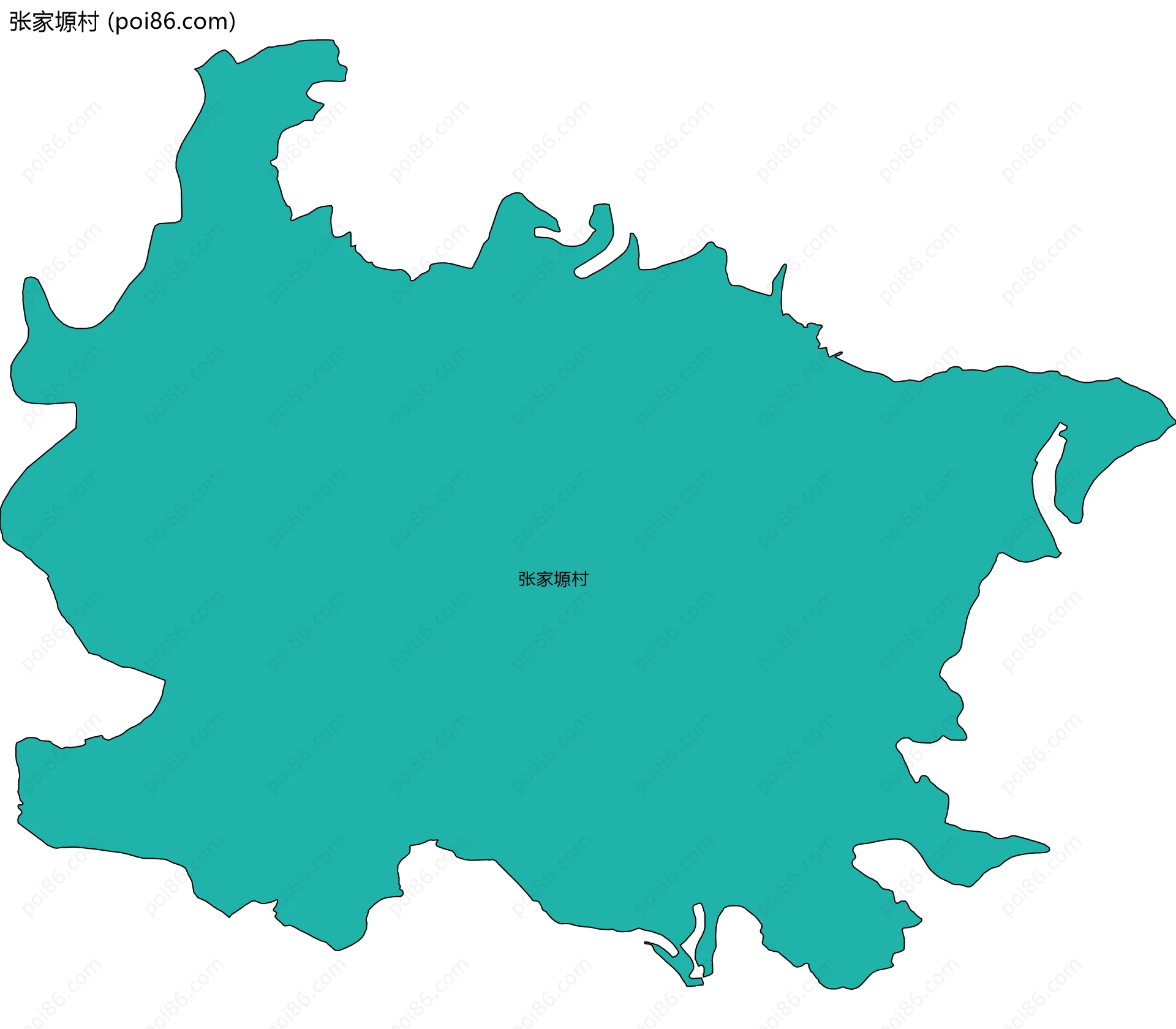 张家塬村边界地图