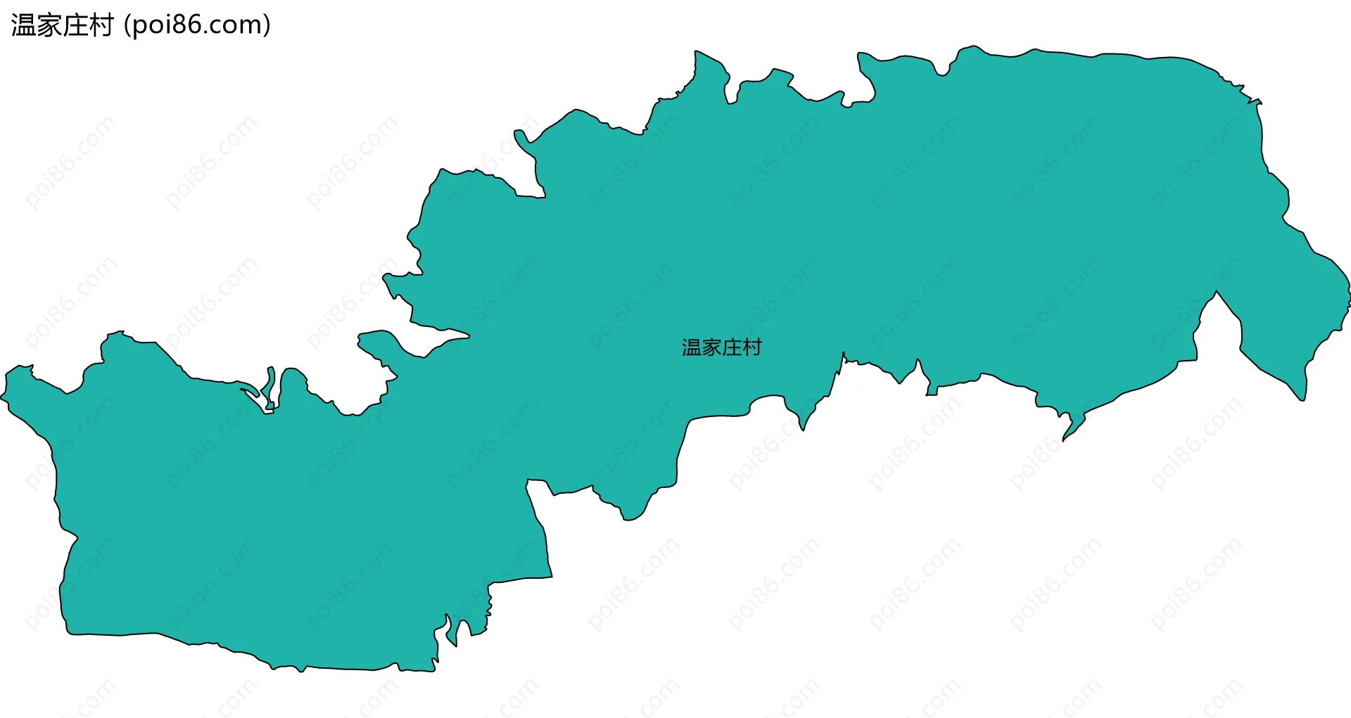 温家庄村边界地图