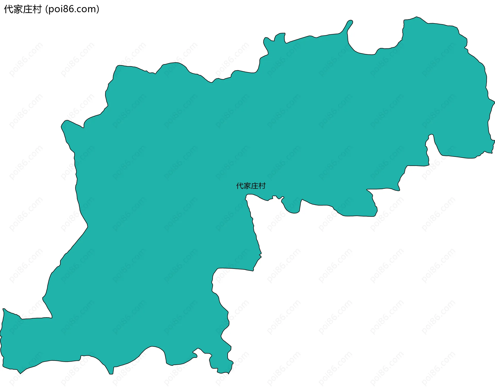 代家庄村边界地图