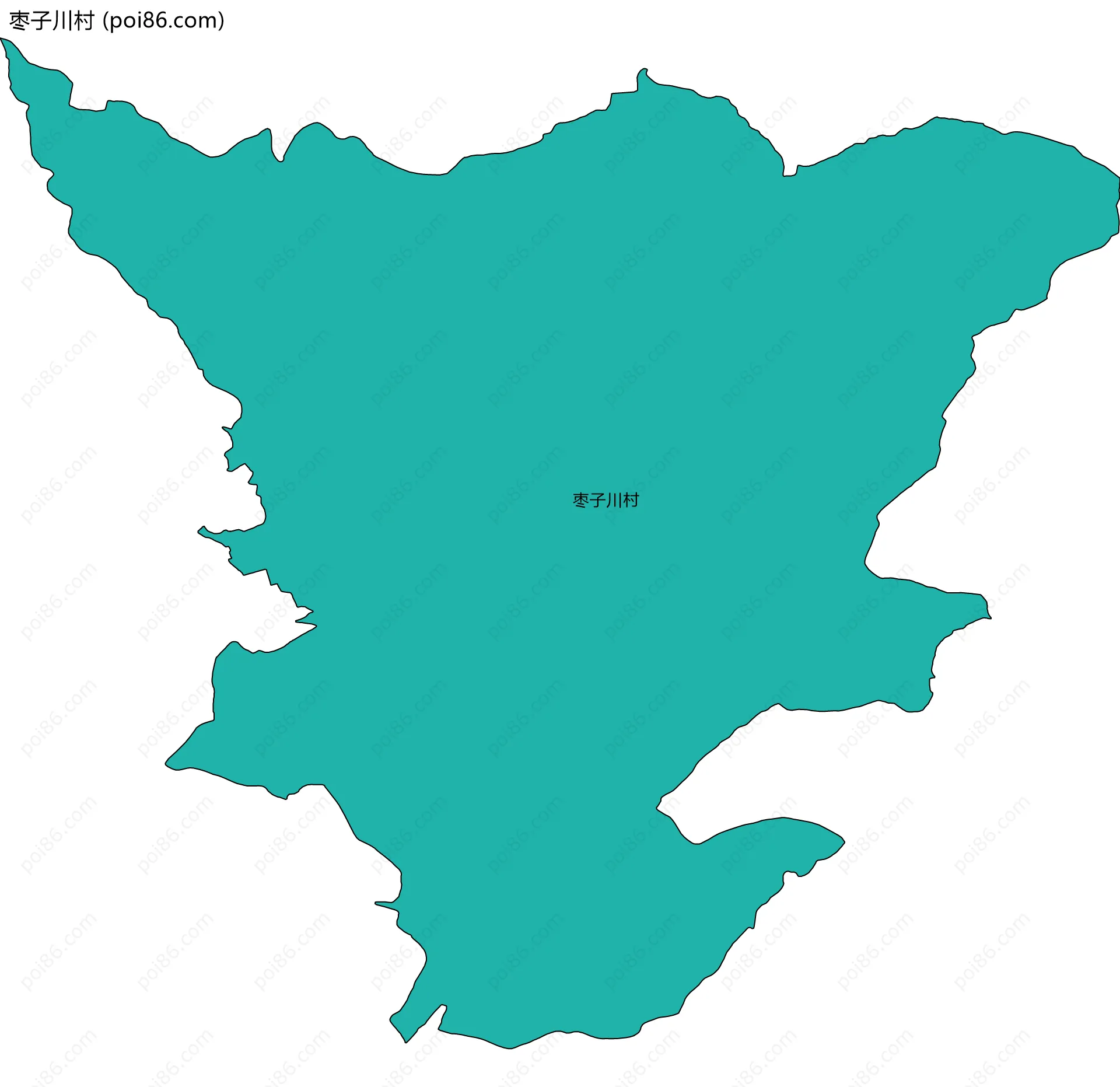 枣子川村边界地图