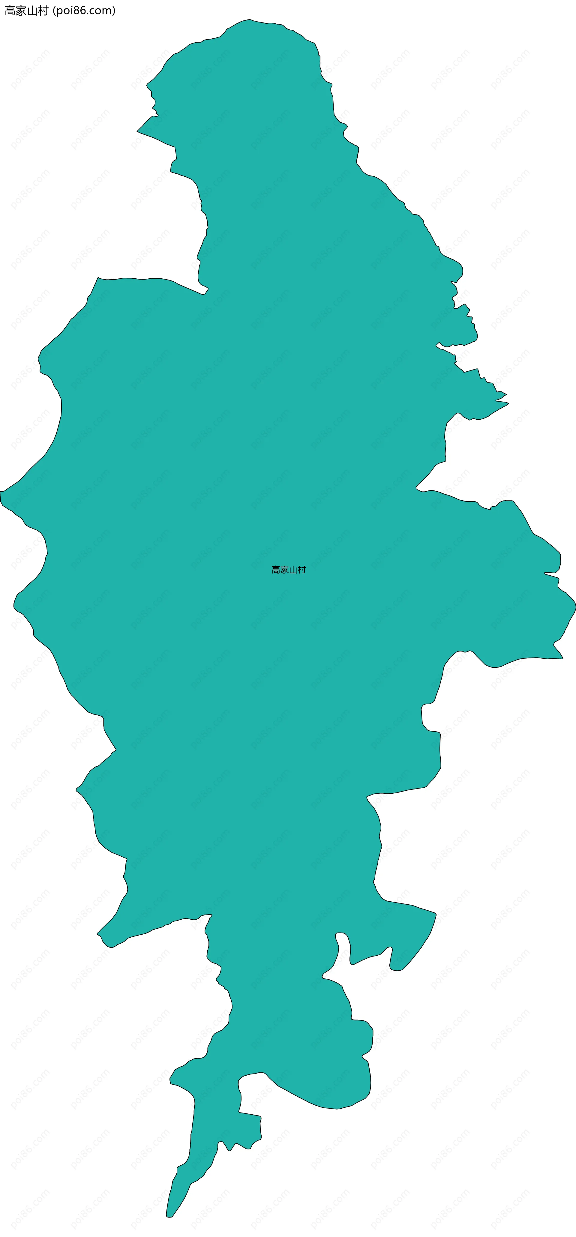 高家山村边界地图