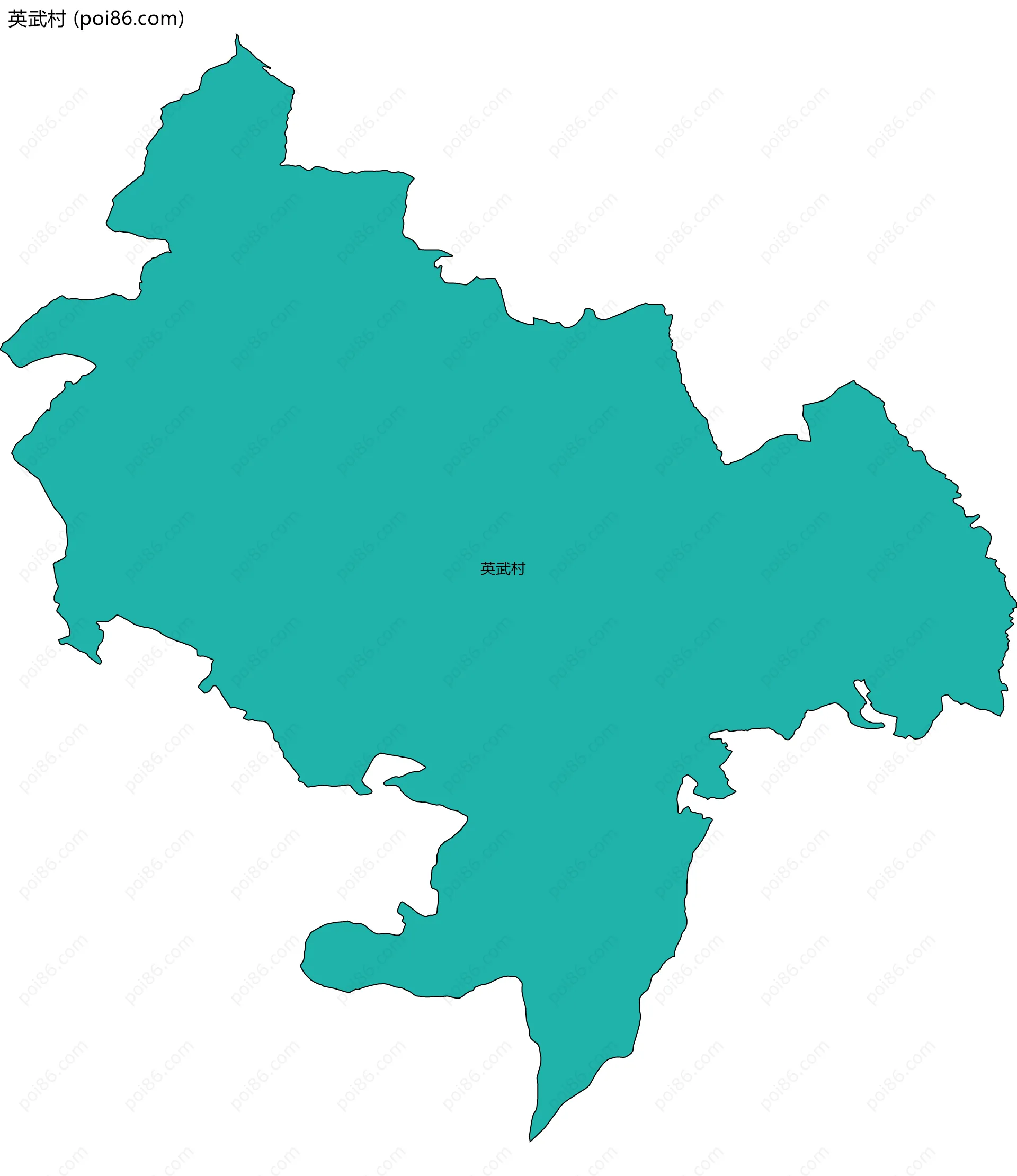 英武村边界地图