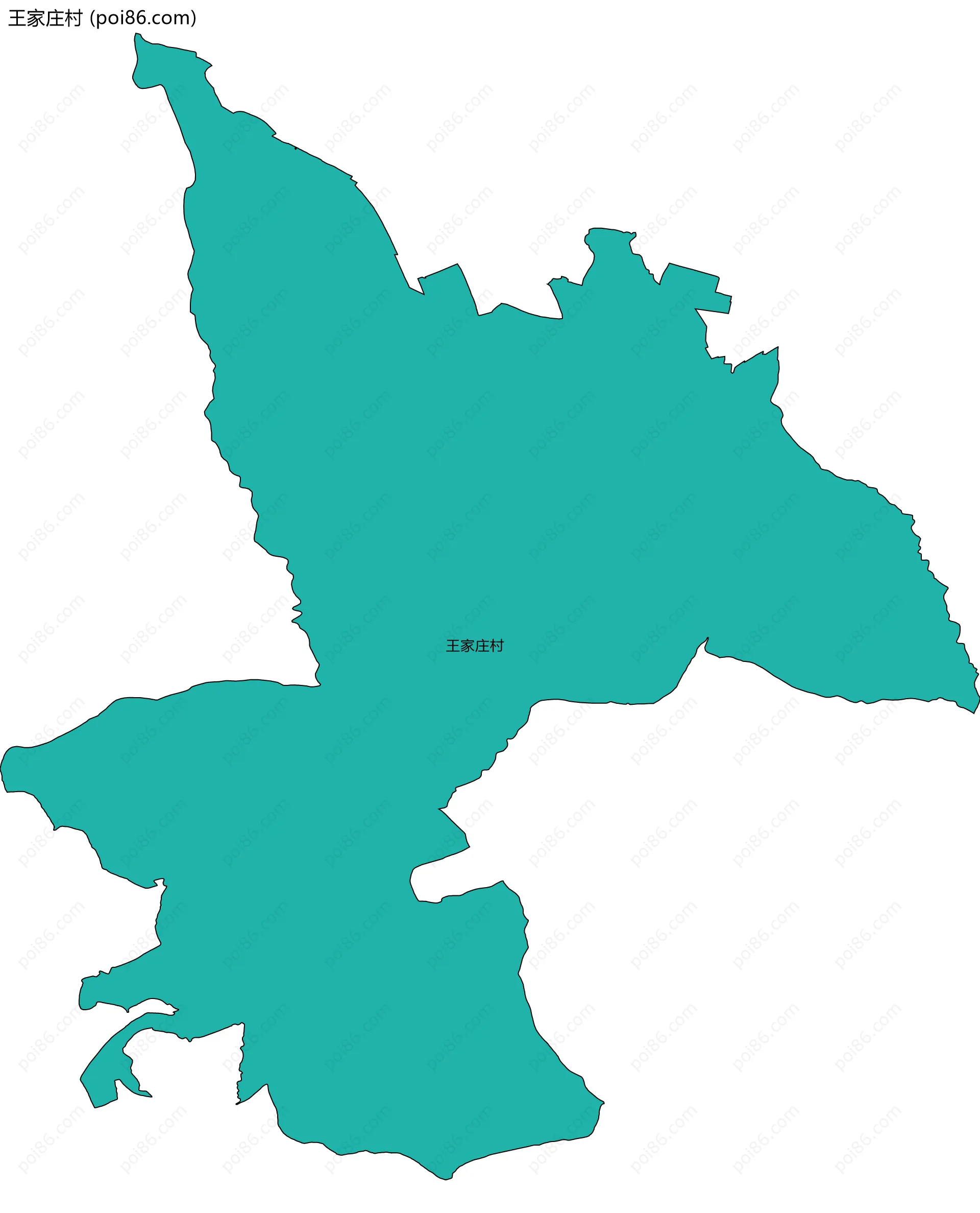 王家庄村边界地图