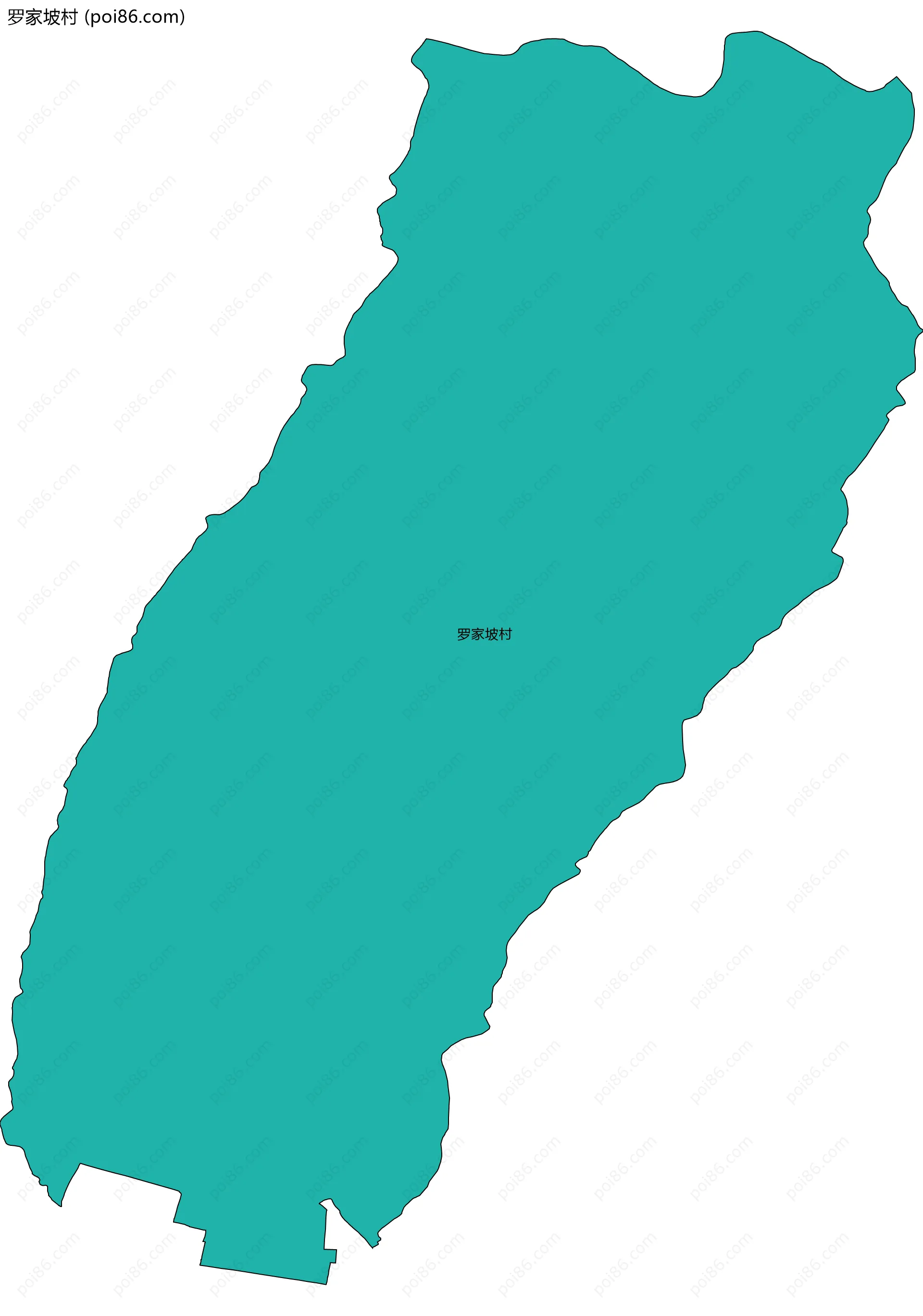 罗家坡村边界地图