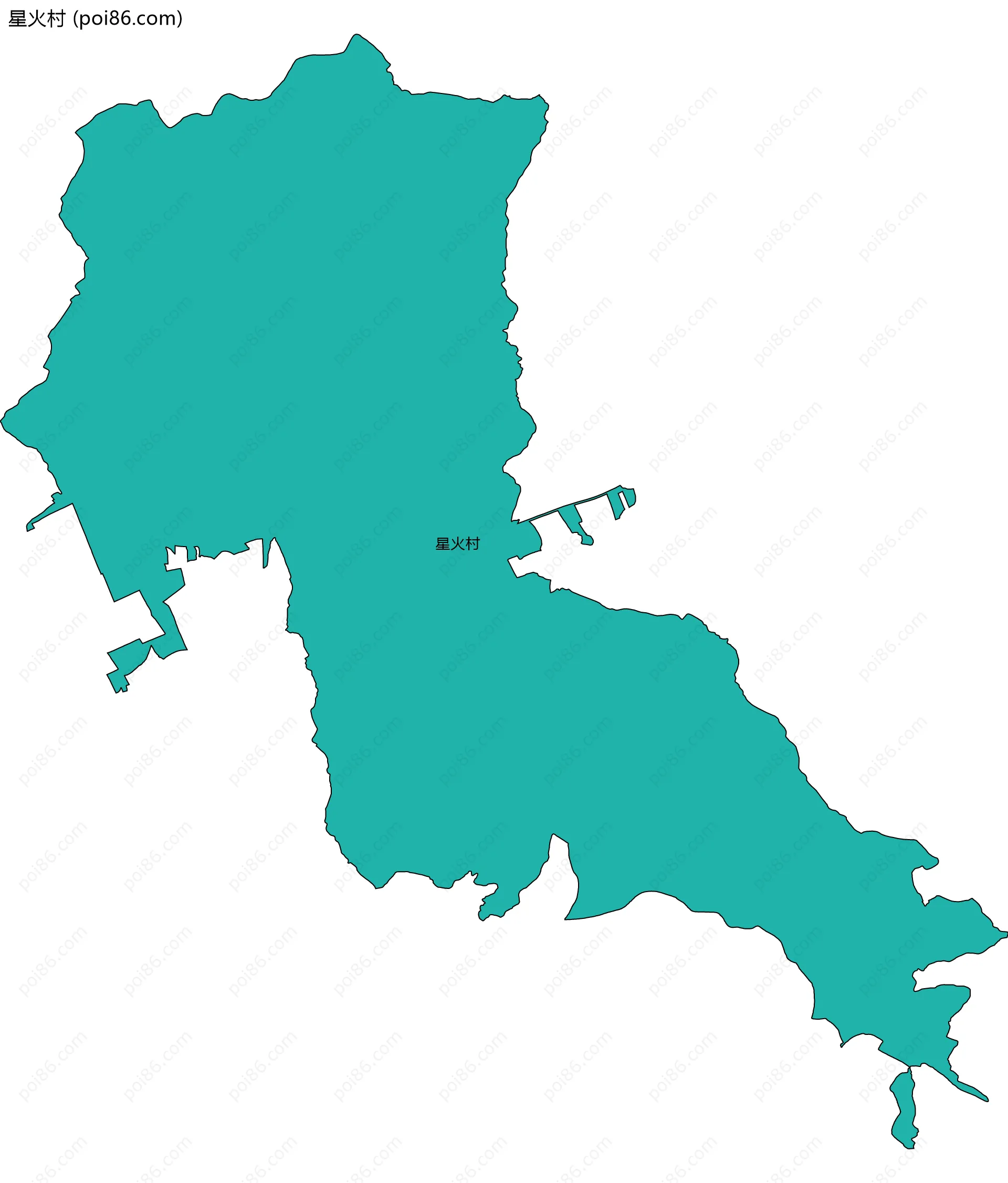 星火村边界地图