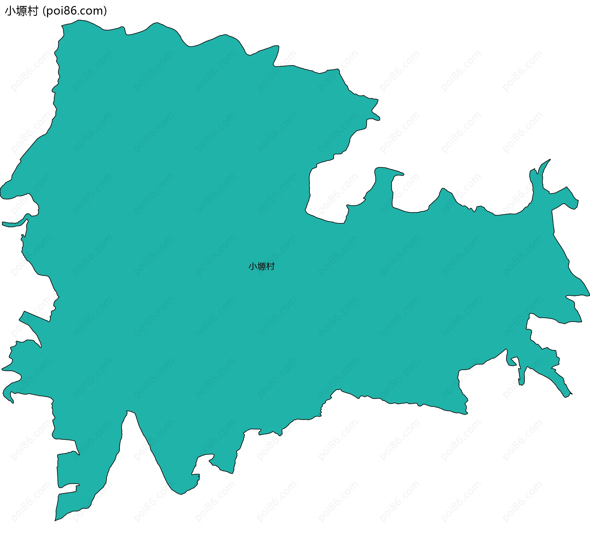 小塬村边界地图