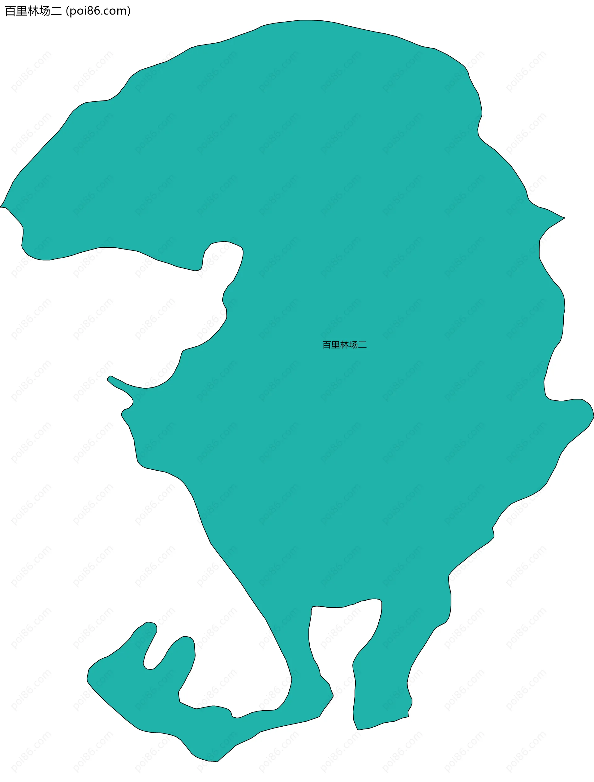 百里林场二边界地图