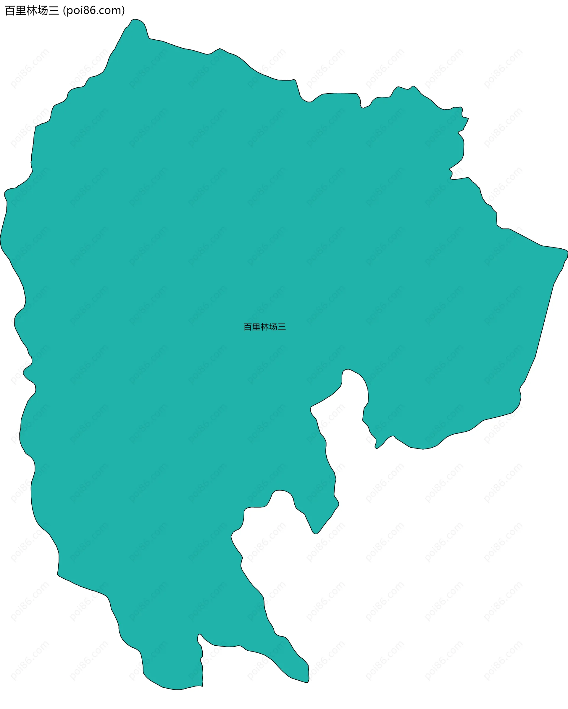 百里林场三边界地图