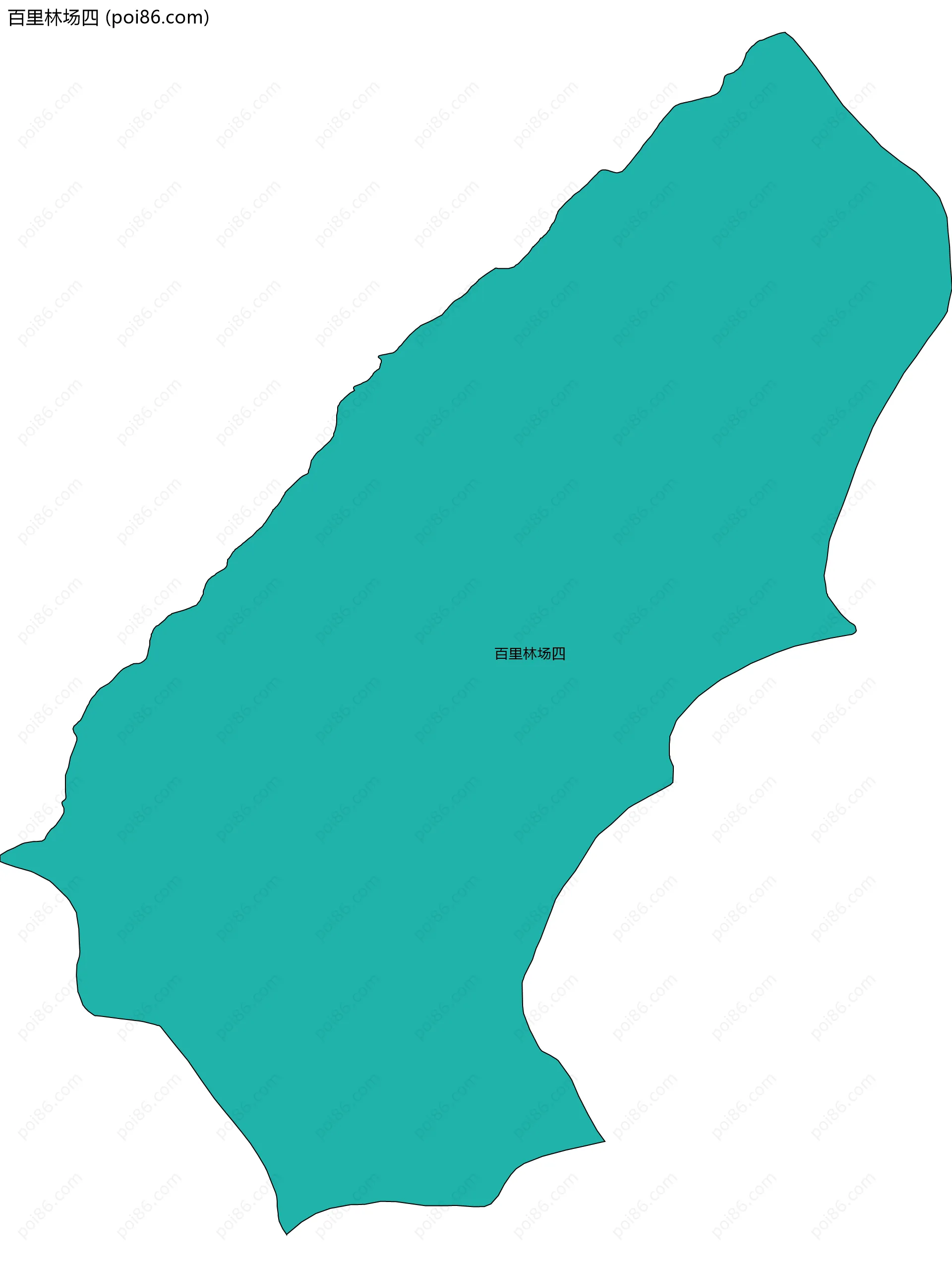 百里林场四边界地图