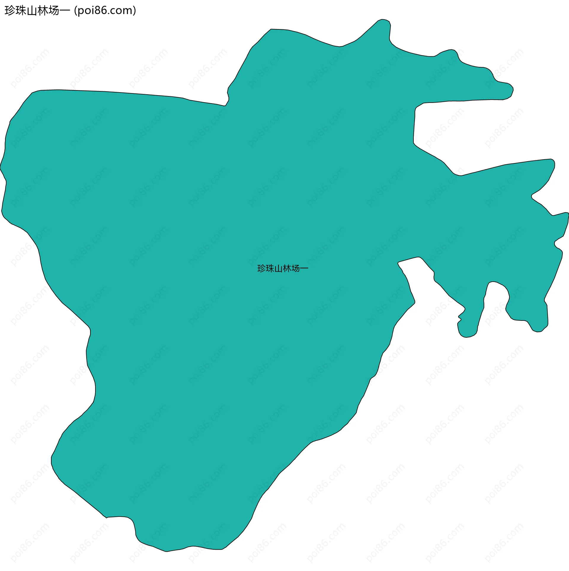 珍珠山林场一边界地图