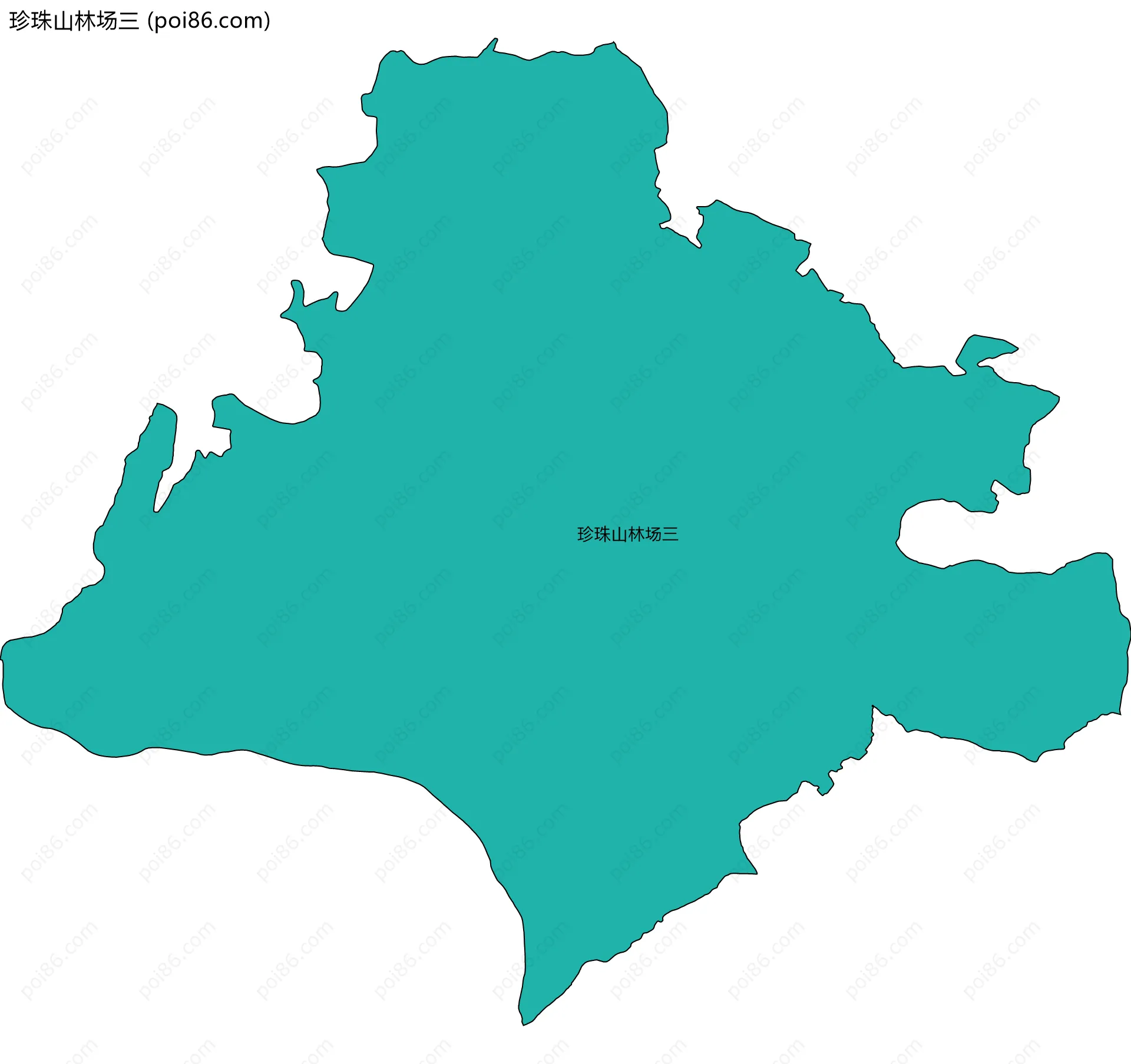 珍珠山林场三边界地图