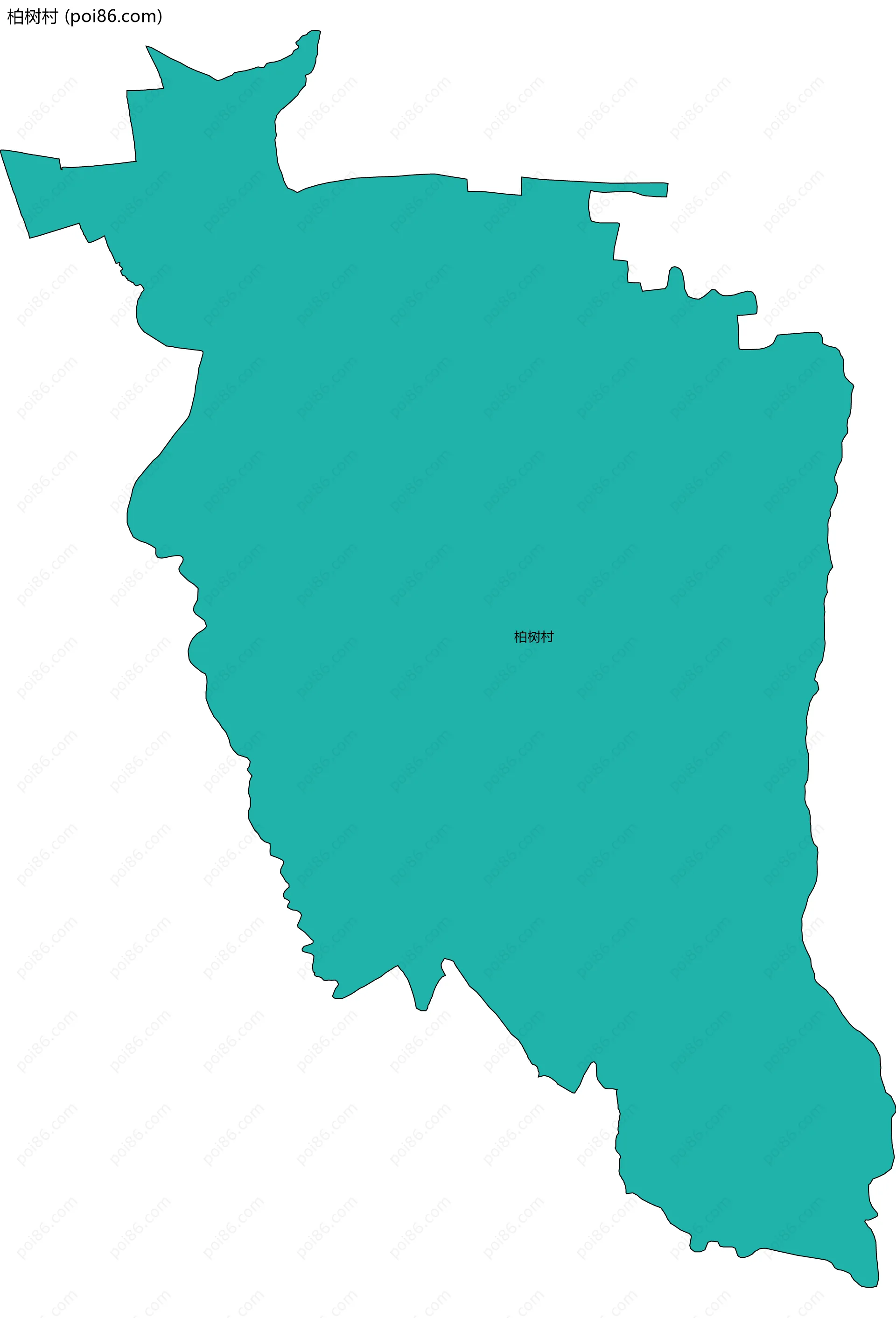 柏树村边界地图