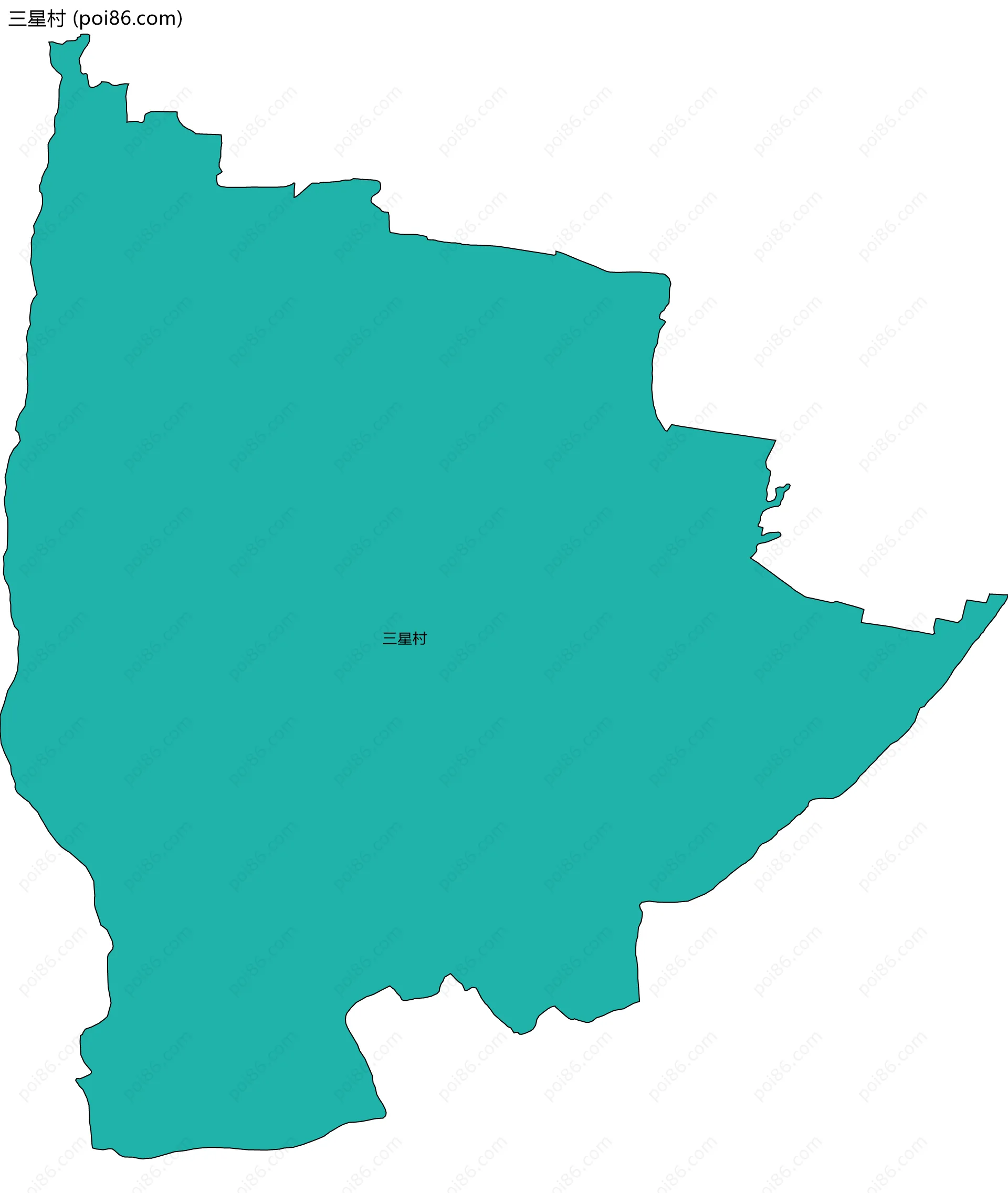 三星村边界地图