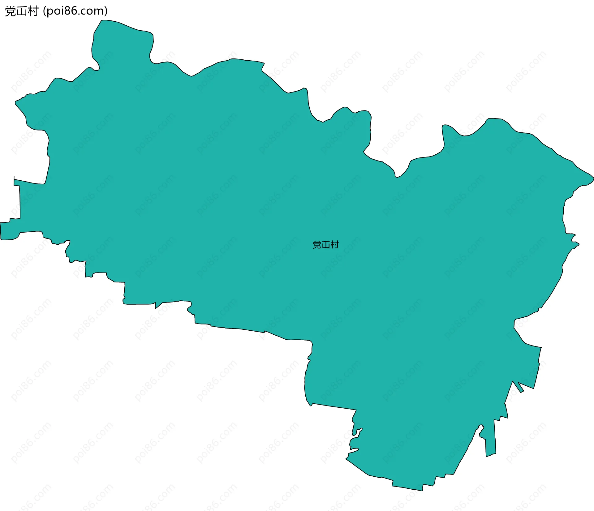 党屲村边界地图