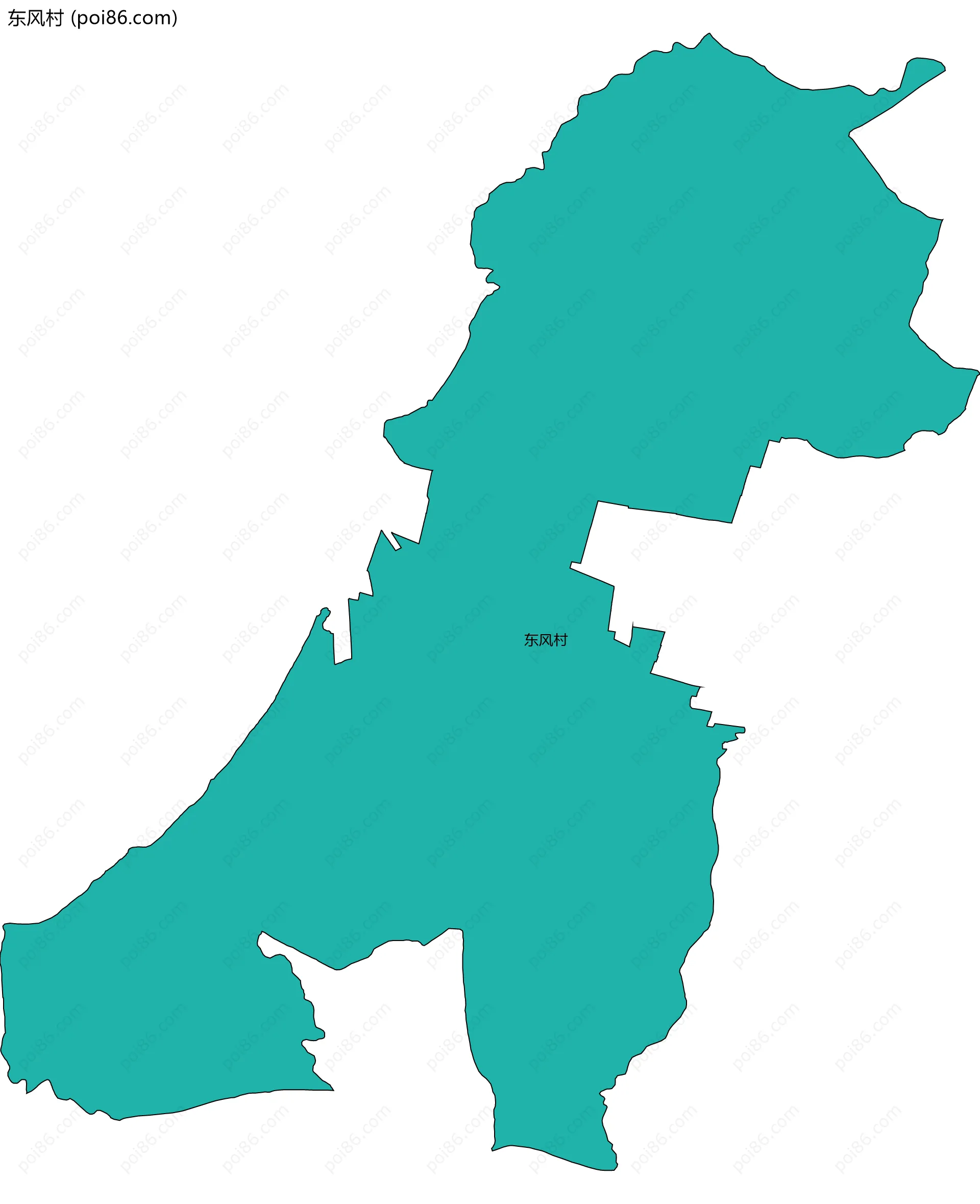 东风村边界地图