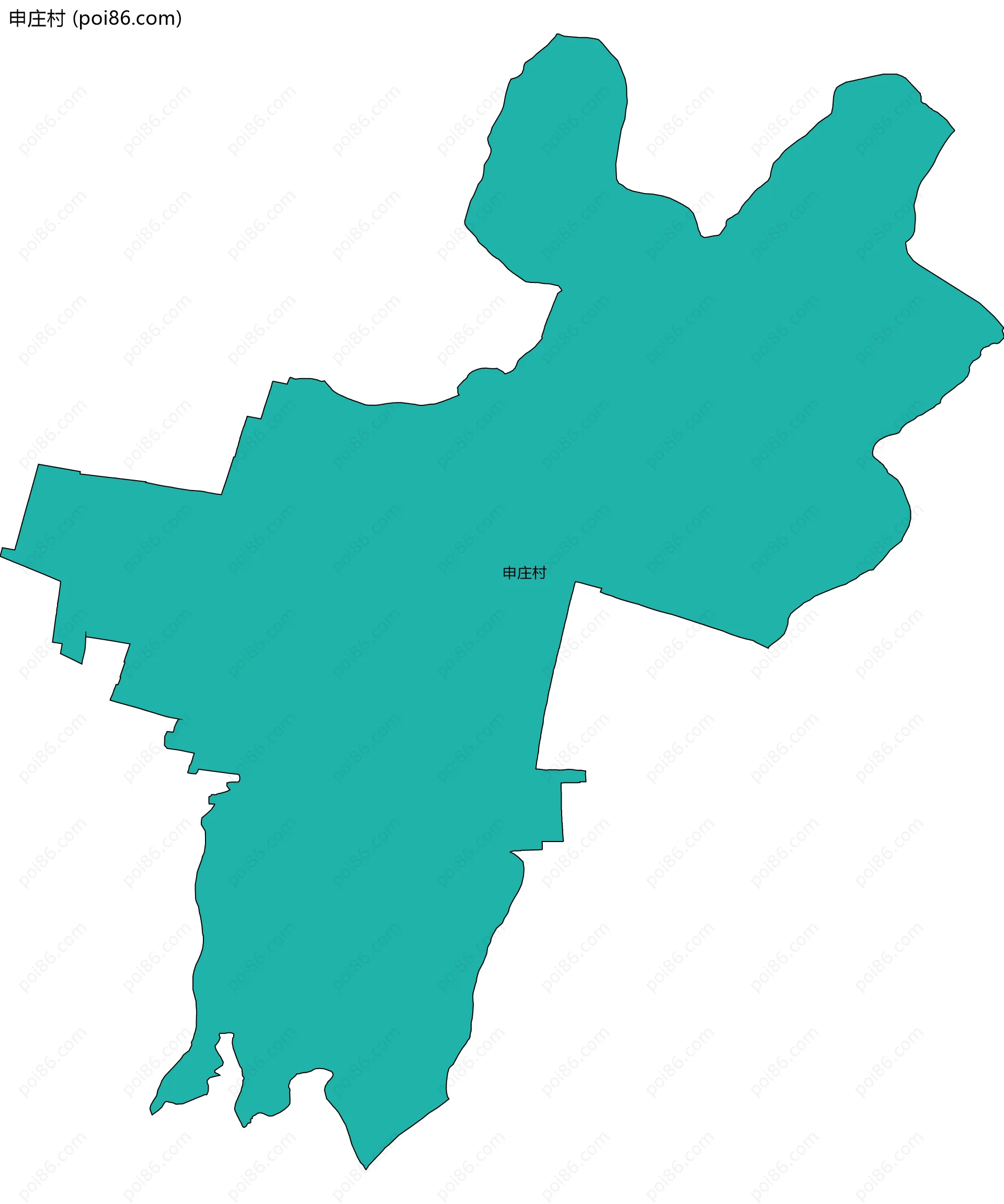 申庄村边界地图