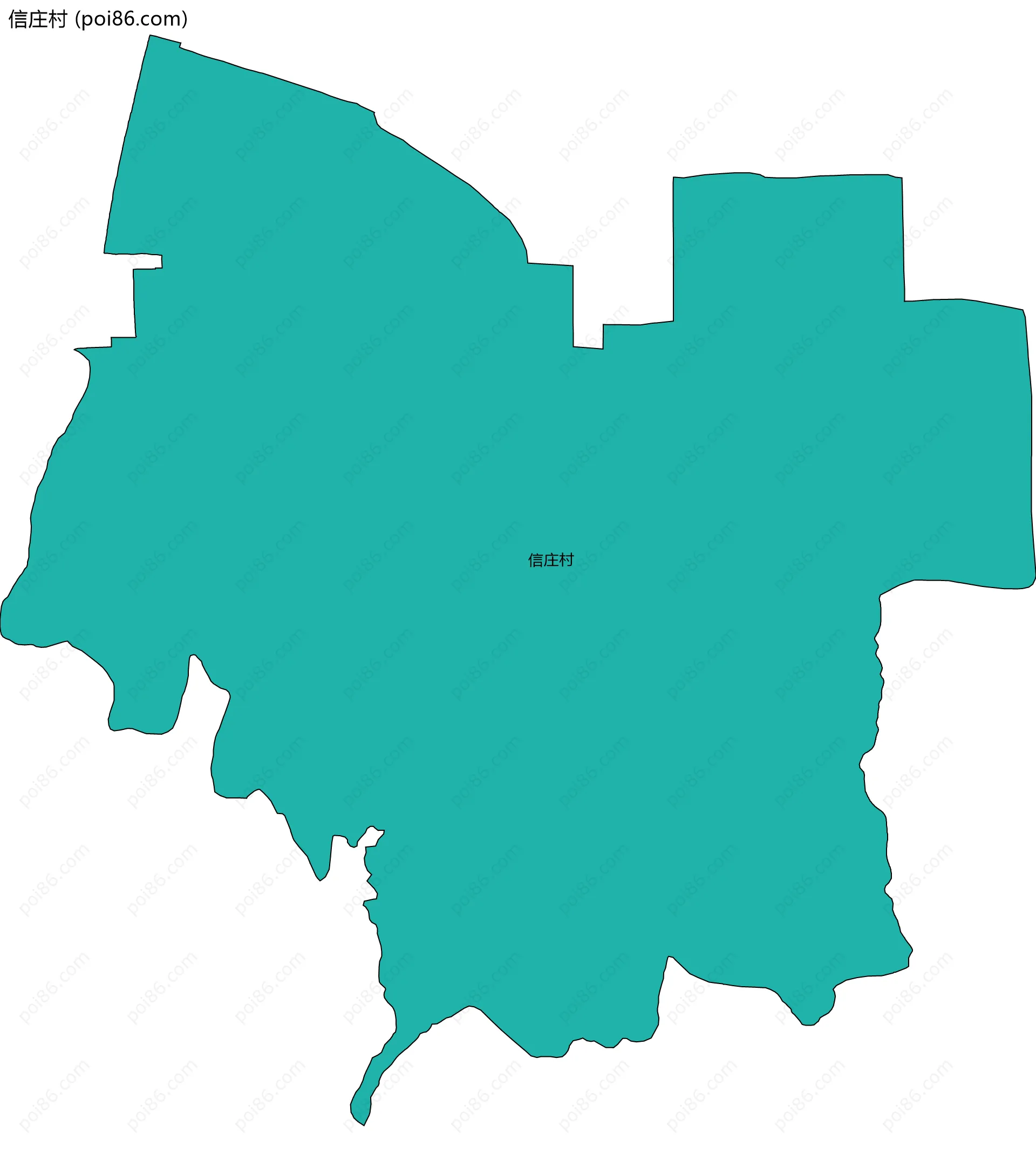 信庄村边界地图