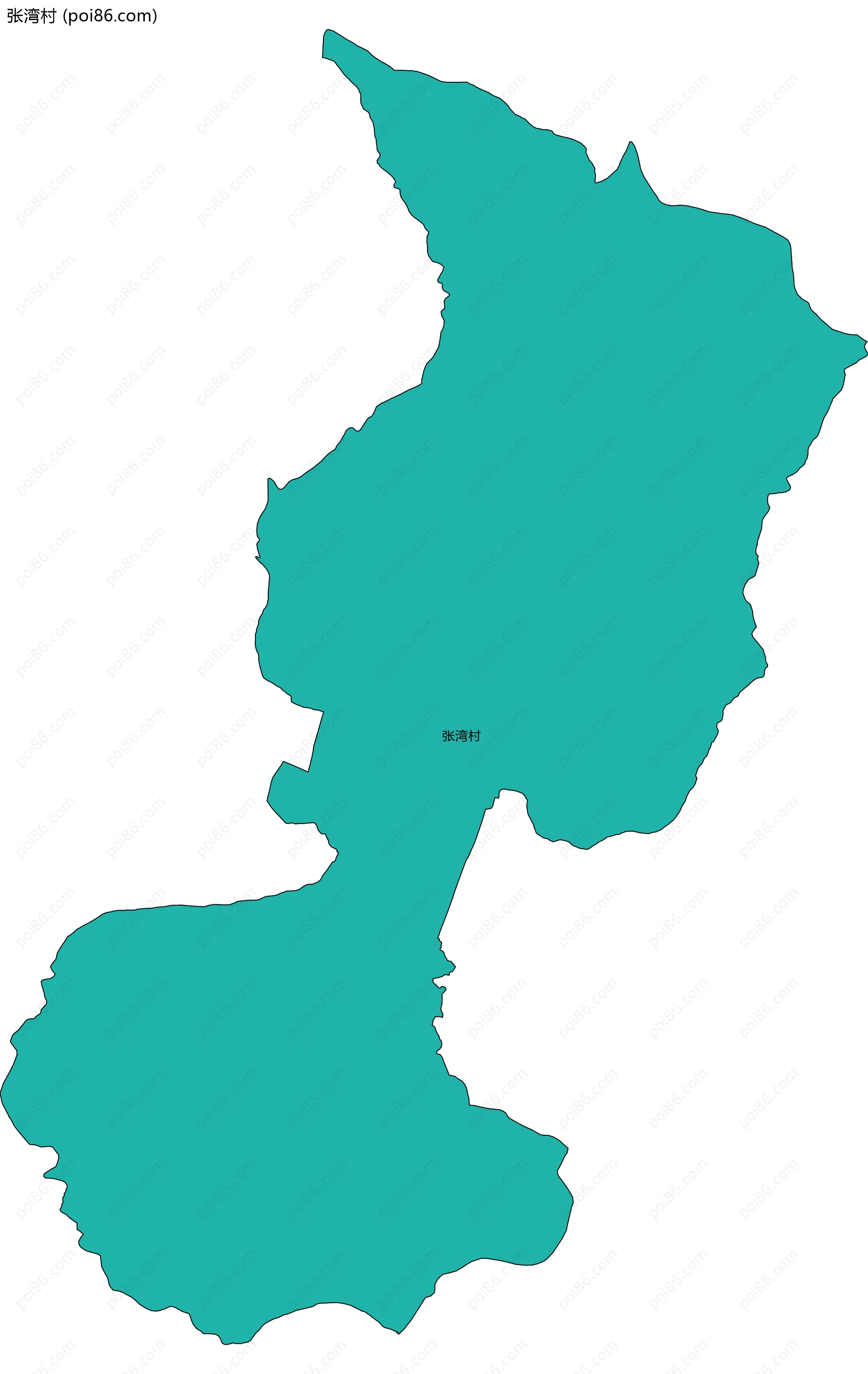 张湾村边界地图