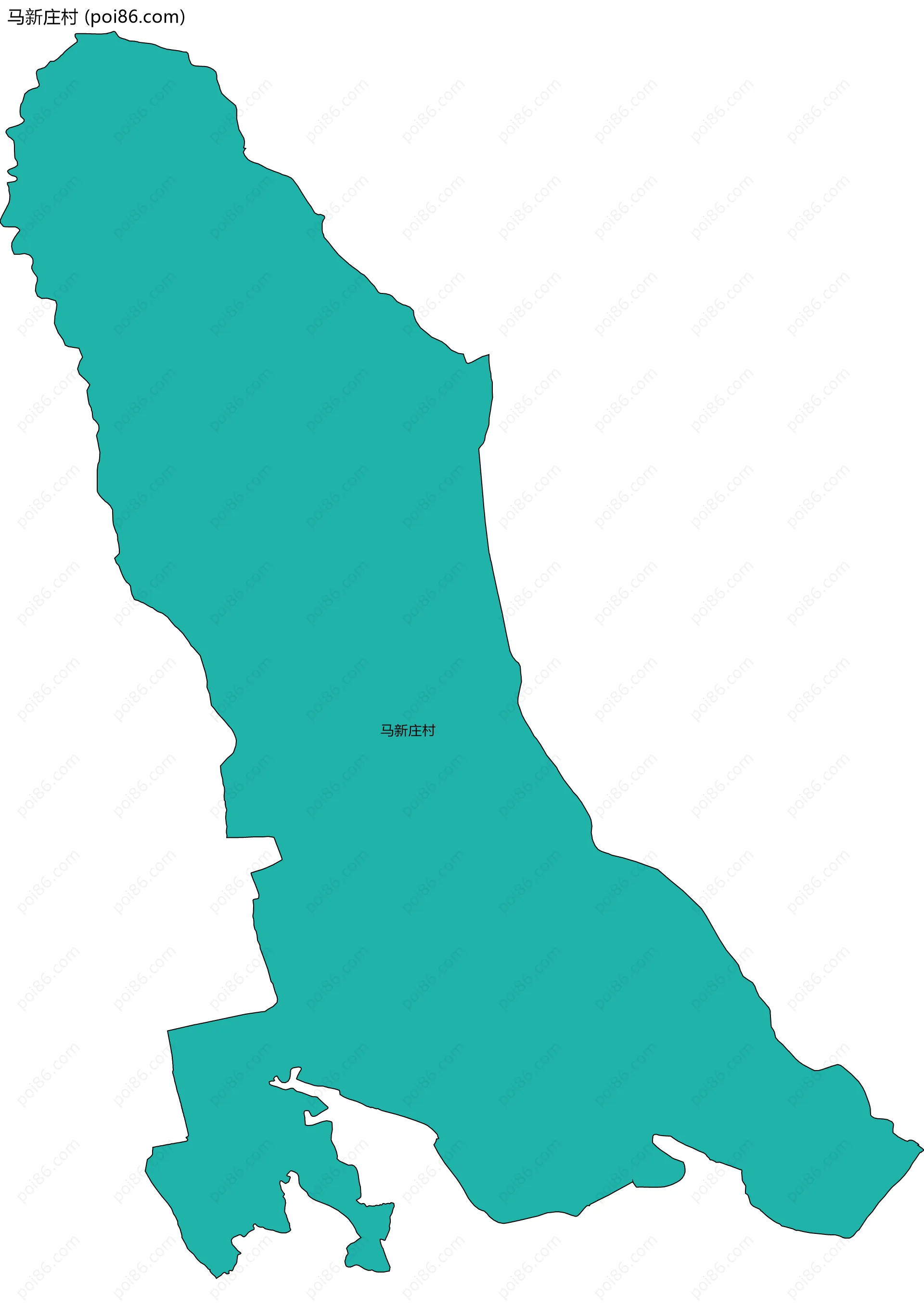 马新庄村边界地图