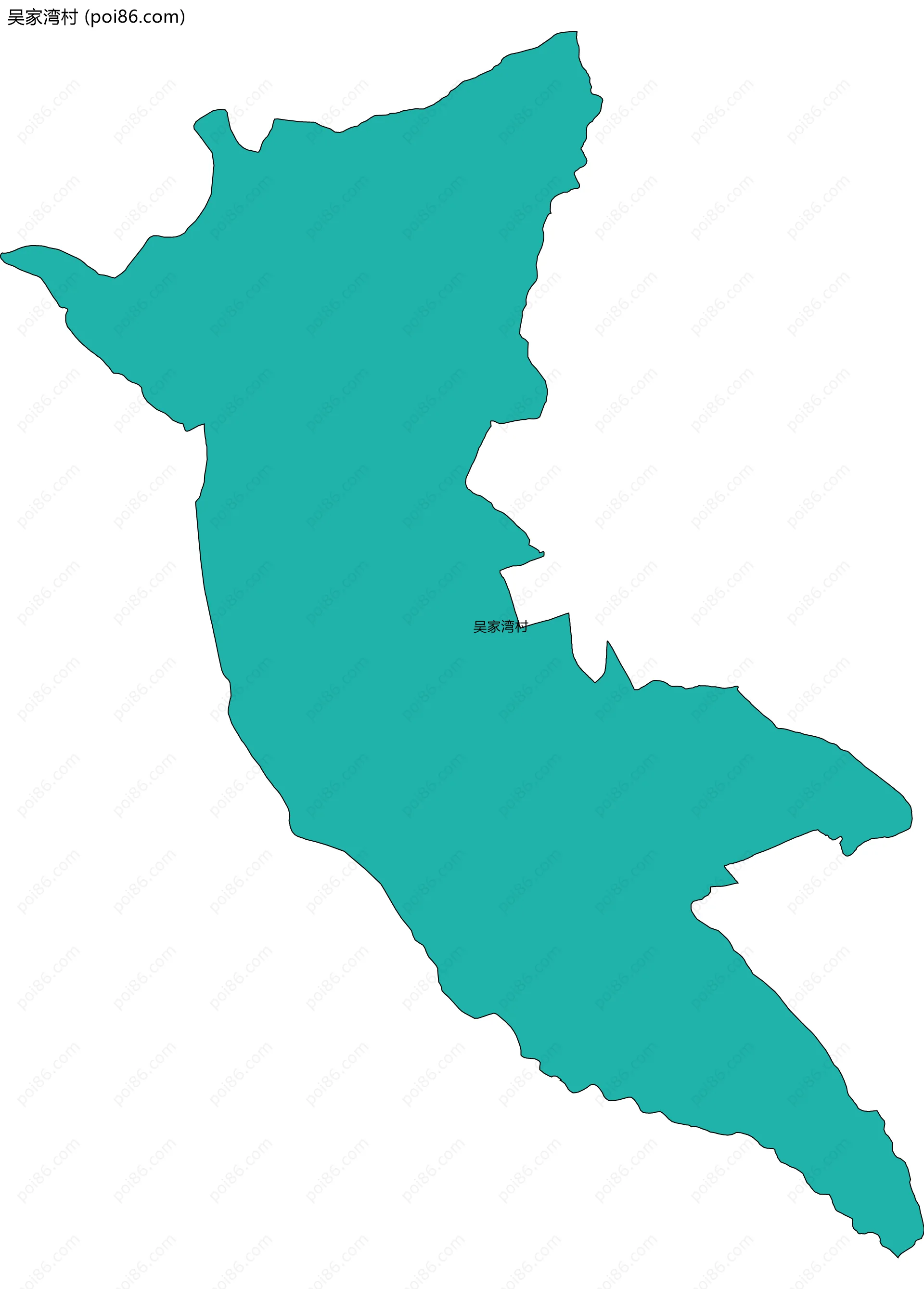 吴家湾村边界地图