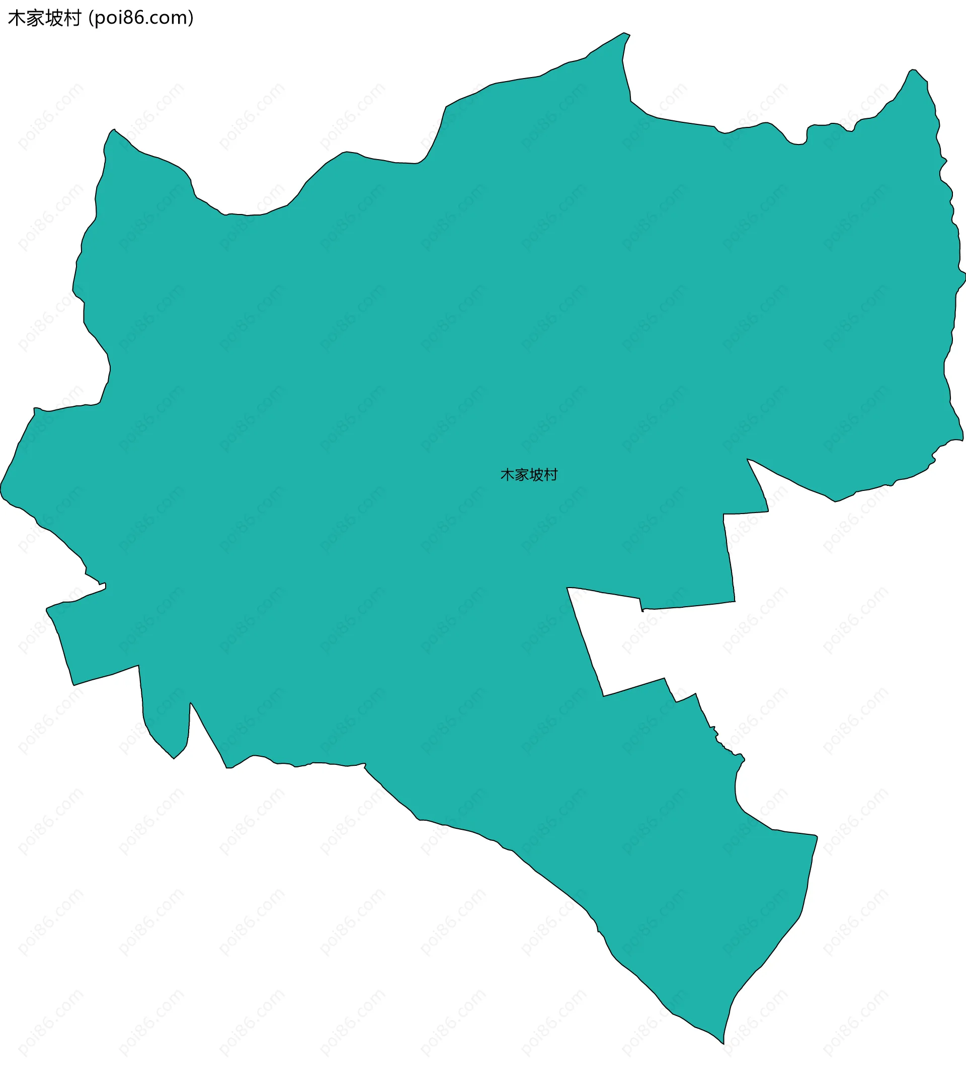 木家坡村边界地图