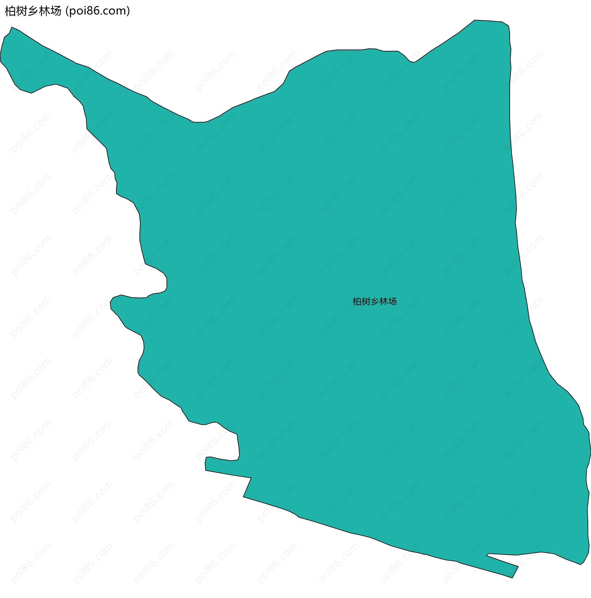 柏树乡林场边界地图