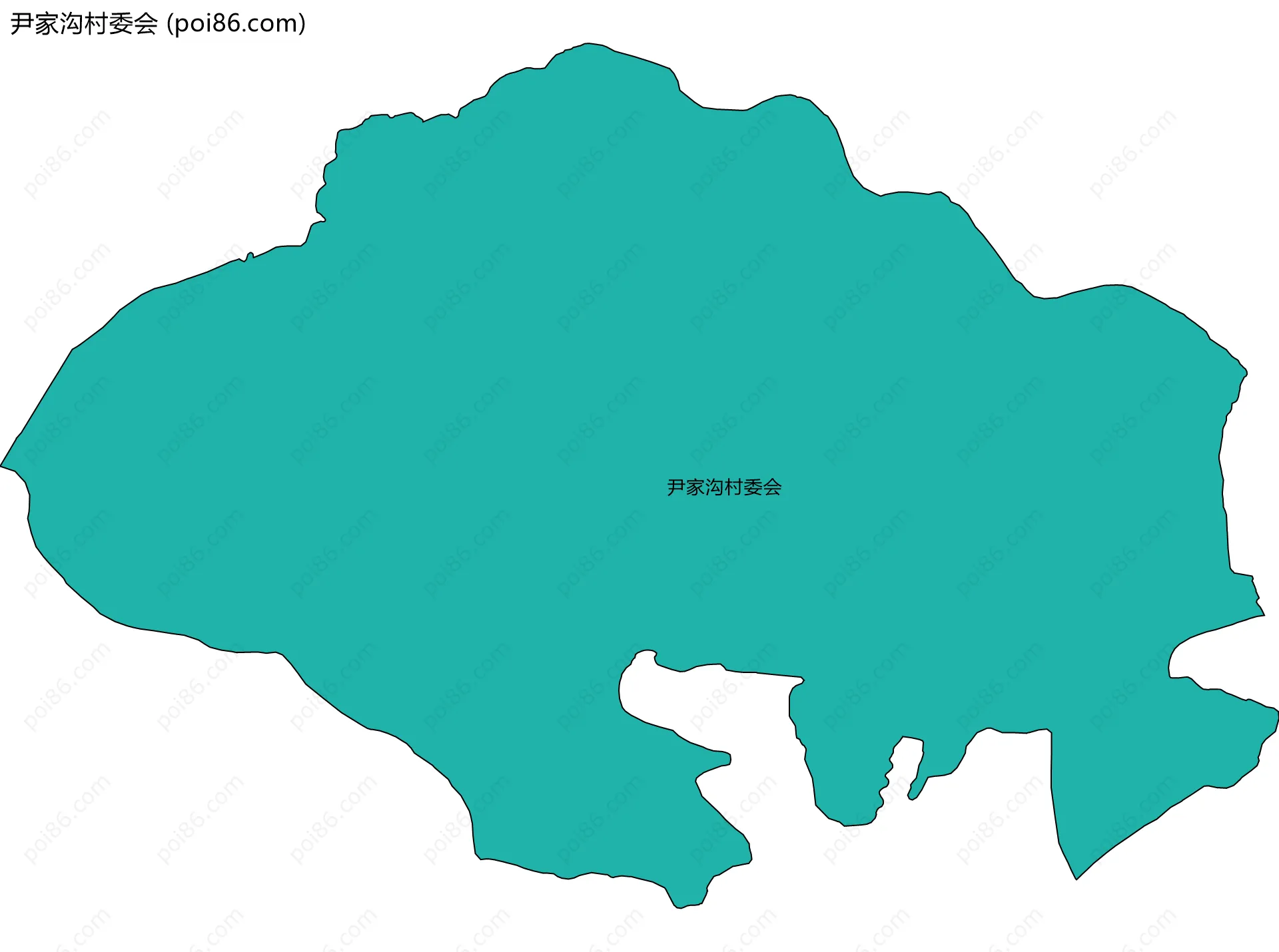 尹家沟村委会边界地图