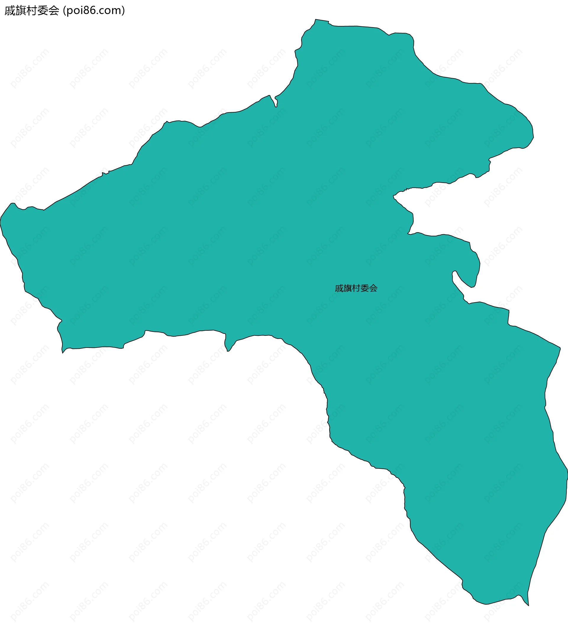 戚旗村委会边界地图