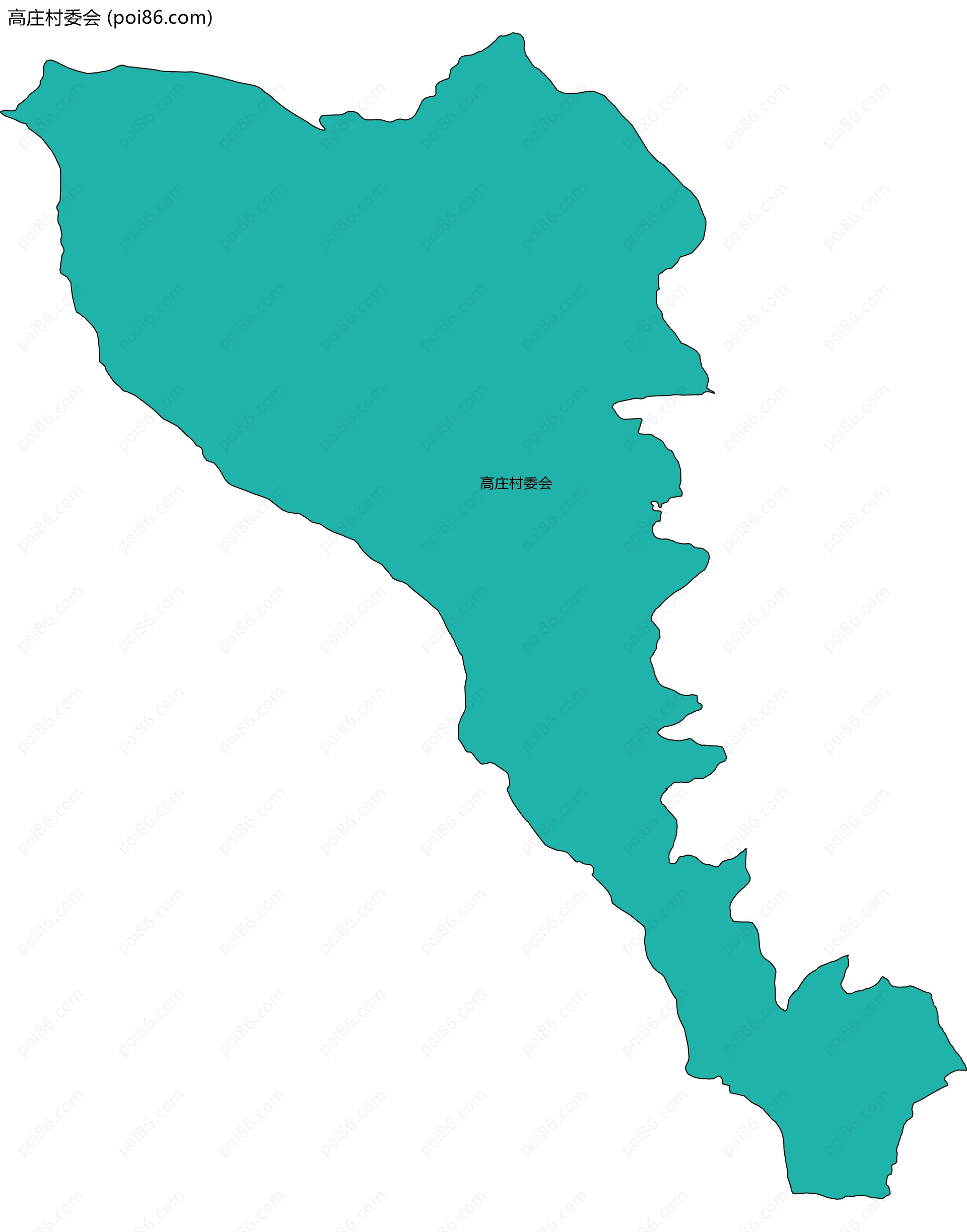 高庄村委会边界地图