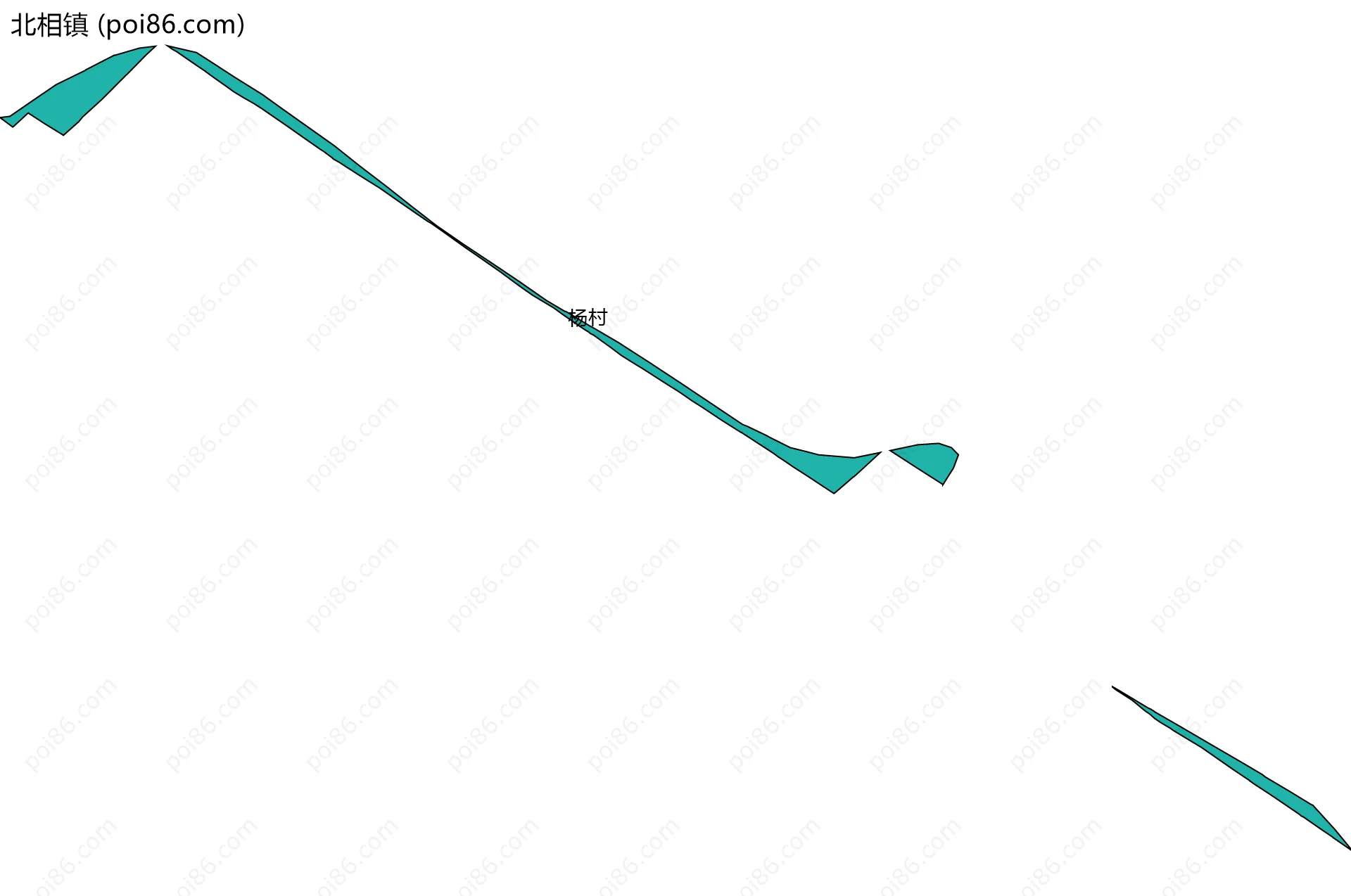 北相镇边界地图(五级行政区划)