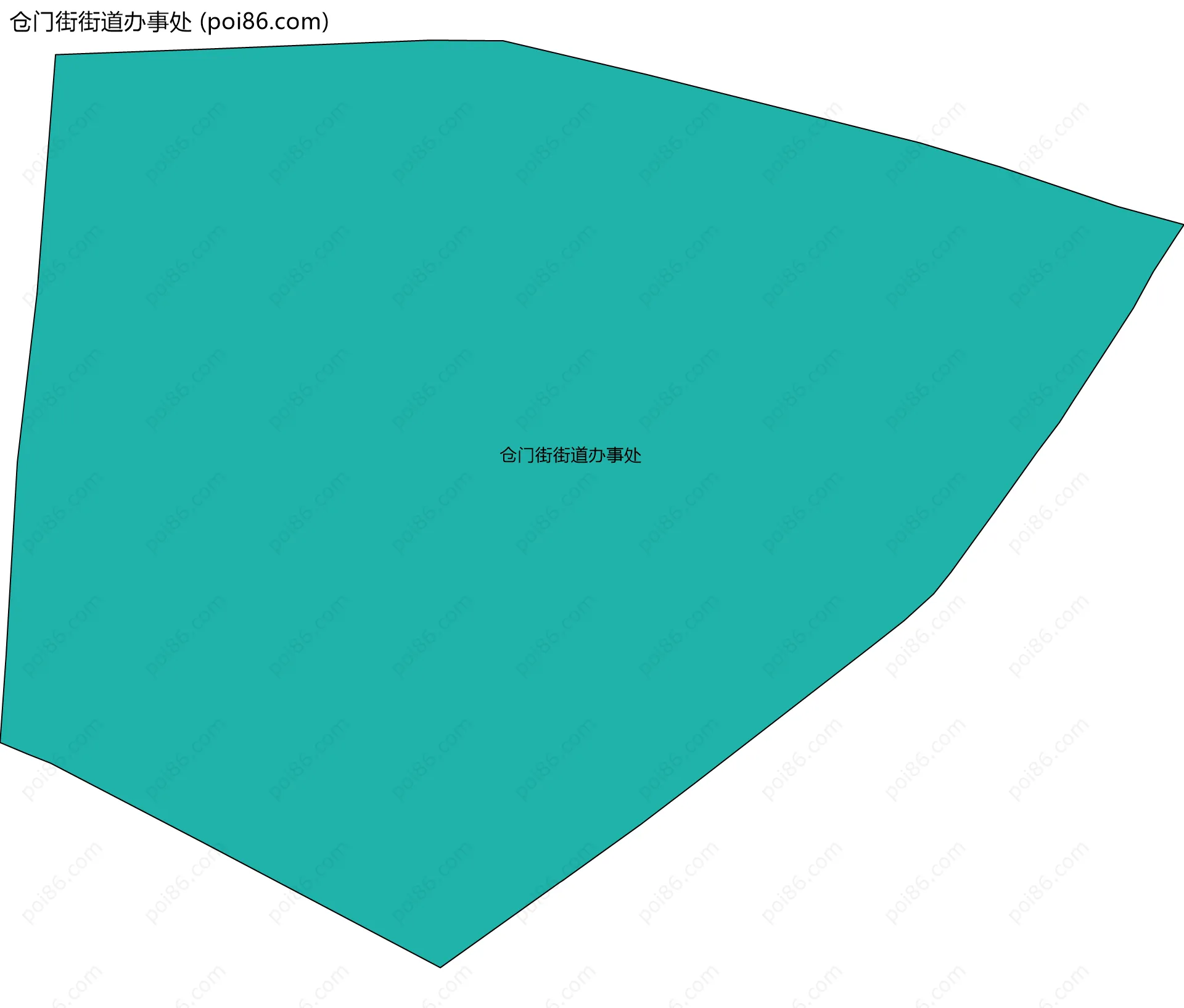 仓门街街道办事处边界地图