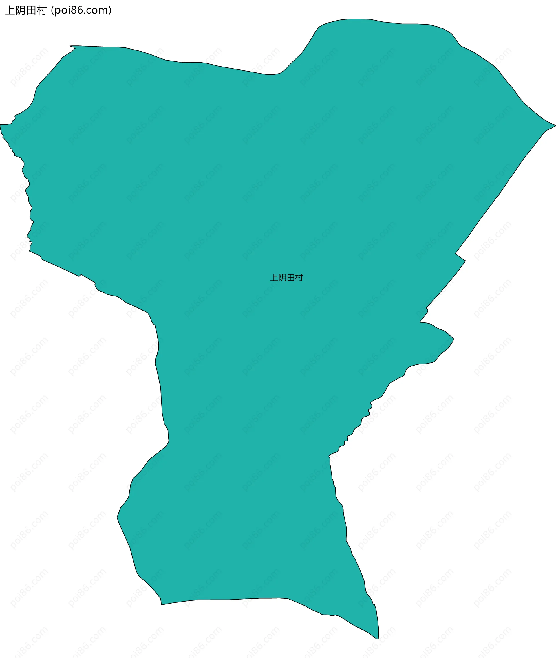 上阴田村边界地图