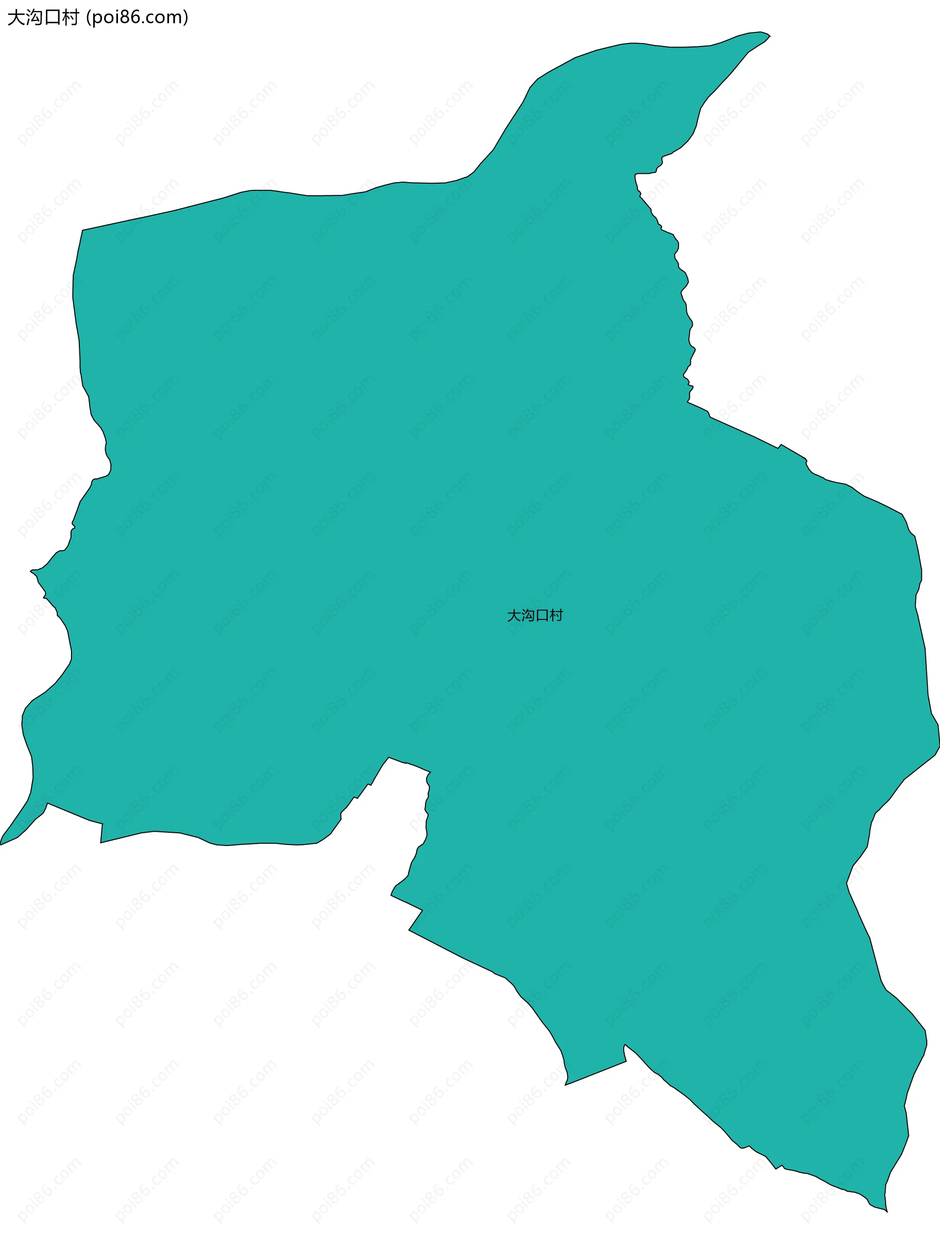 大沟口村边界地图