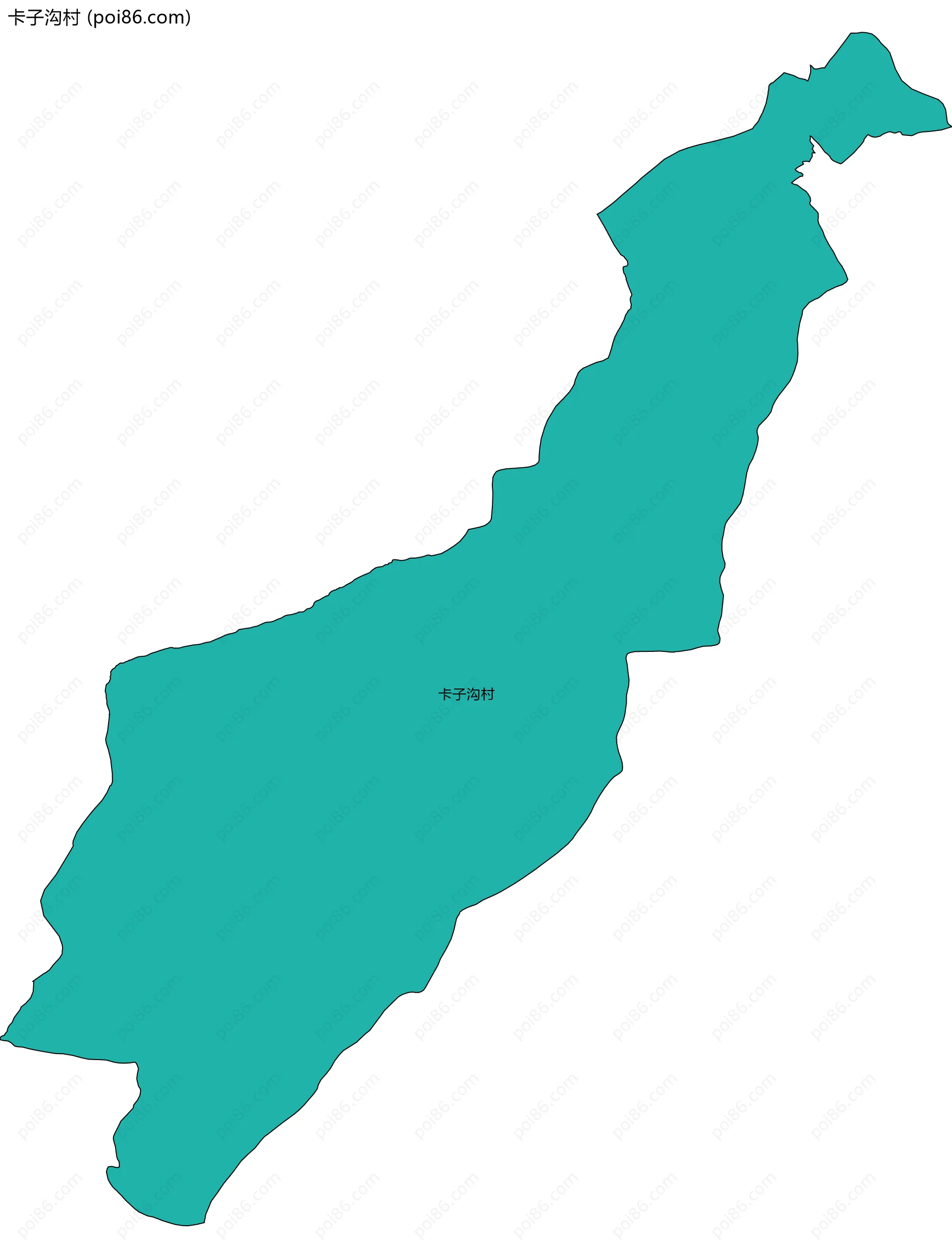 卡子沟村边界地图