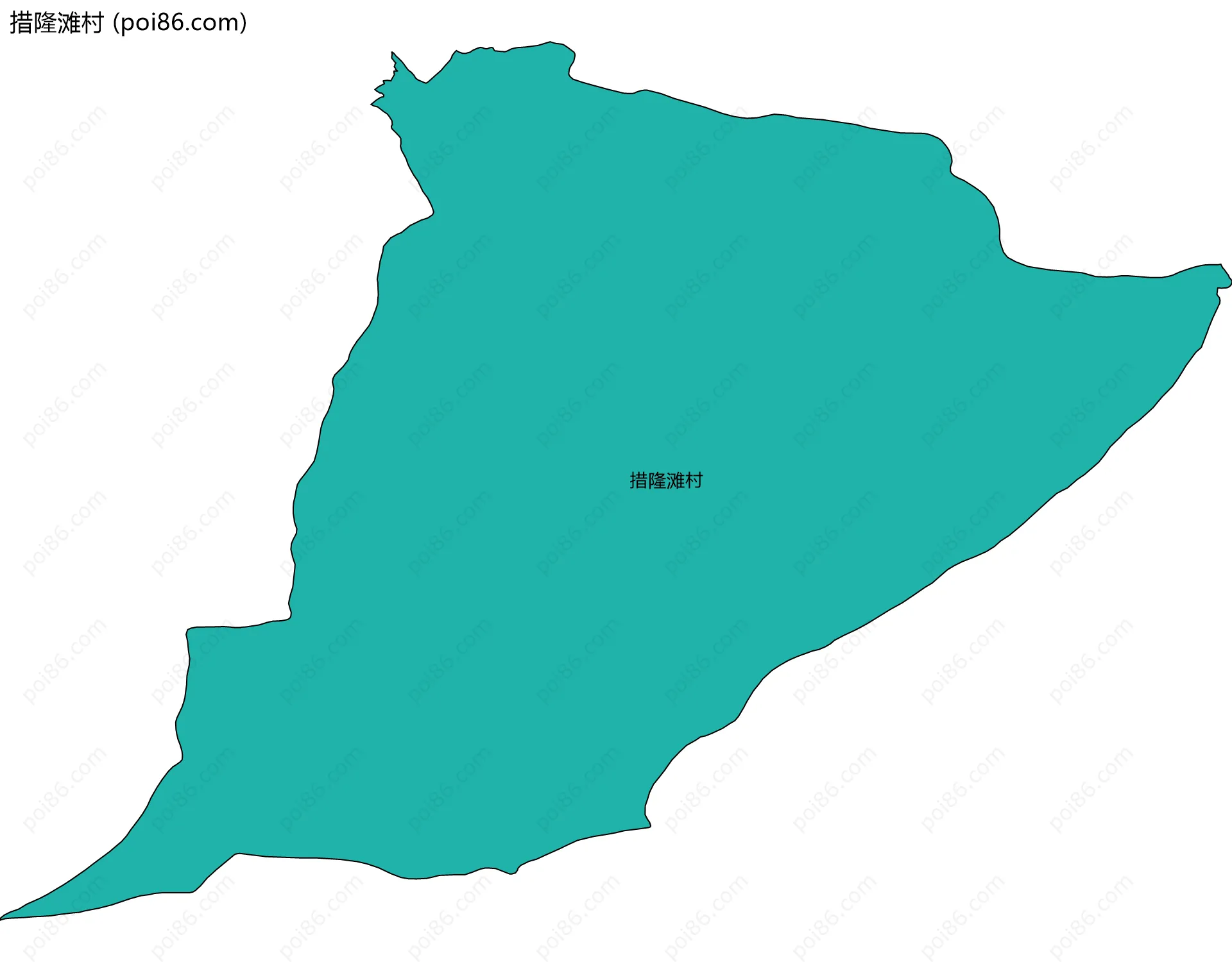 措隆滩村边界地图