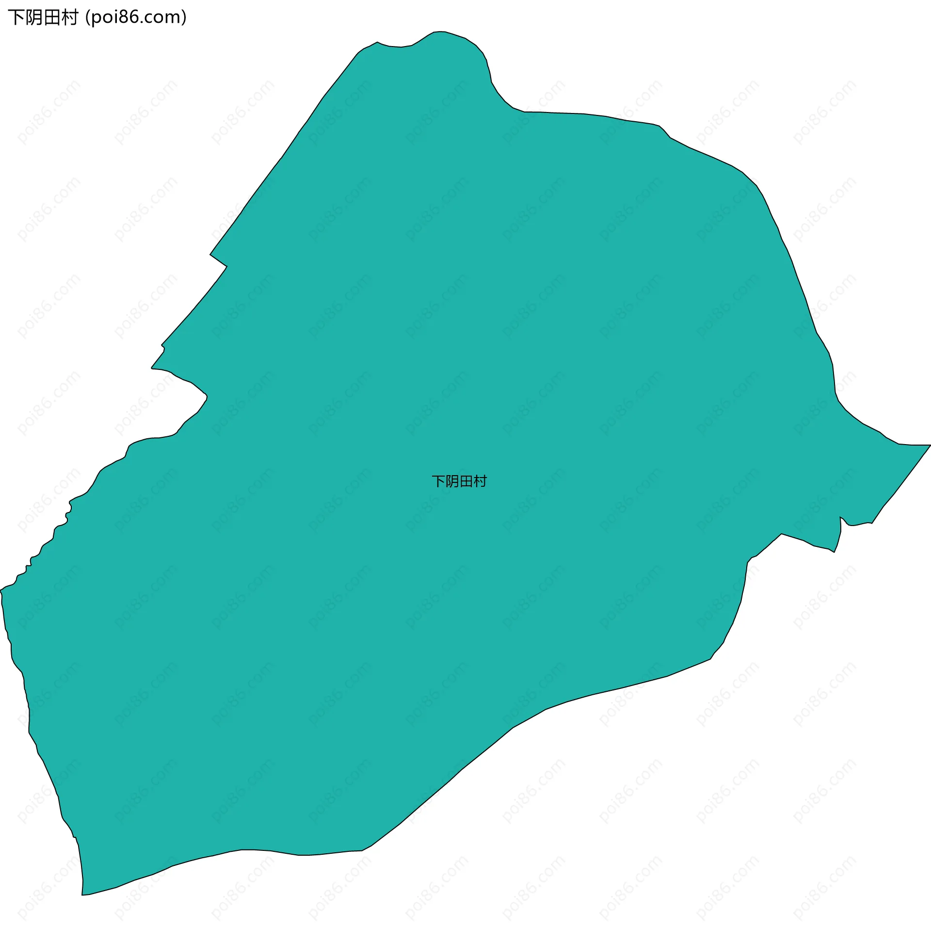 下阴田村边界地图