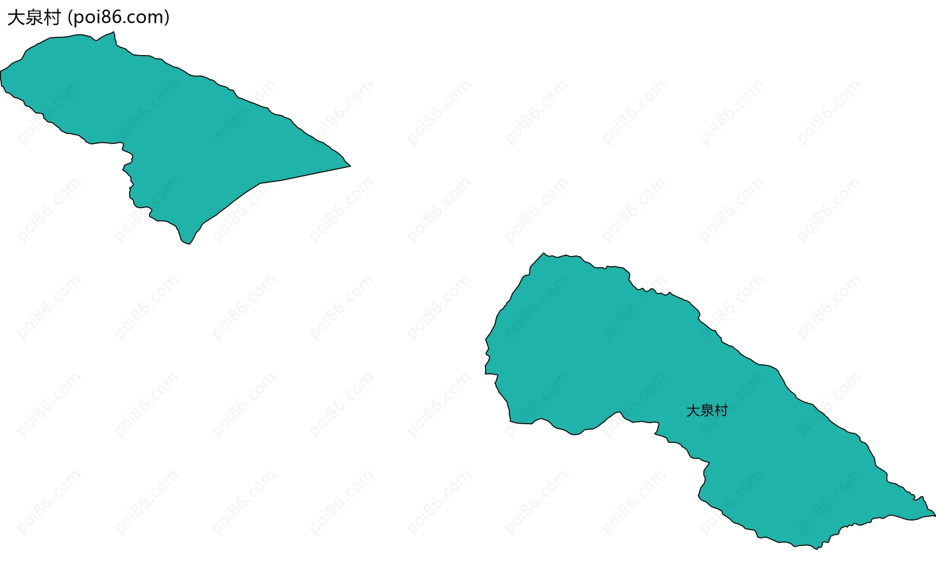 大泉村边界地图