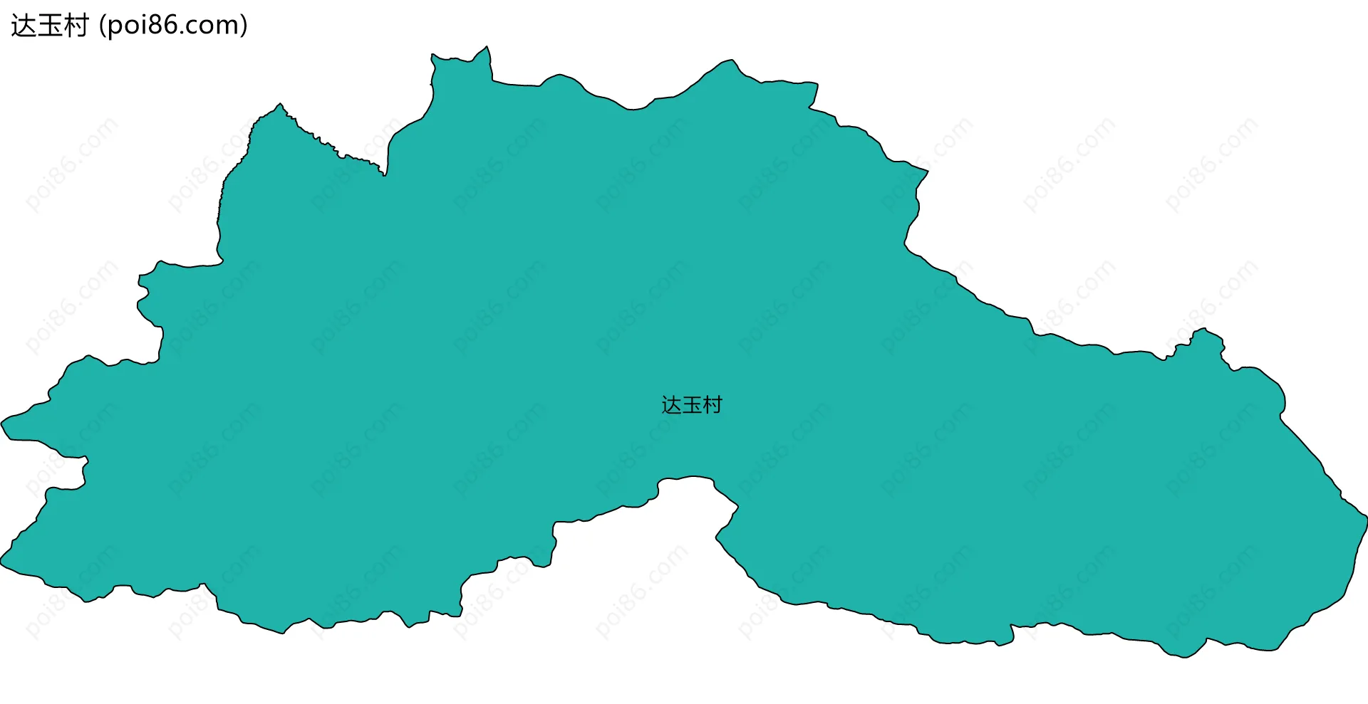 达玉村边界地图