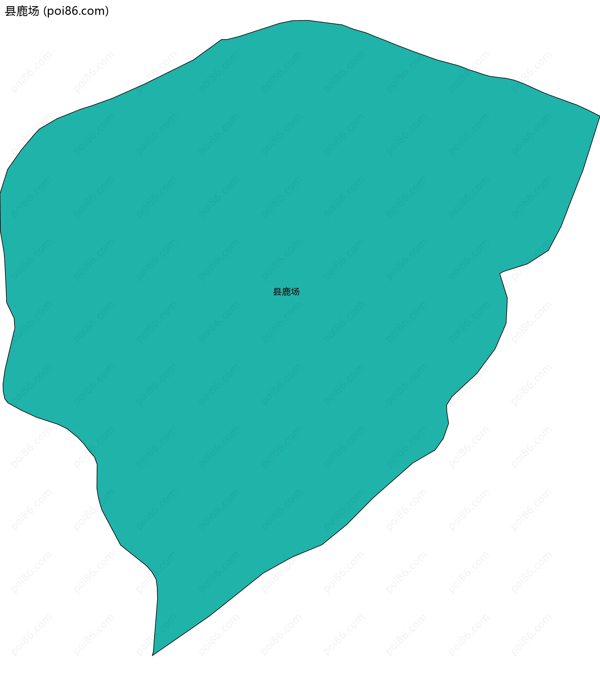 县鹿场边界地图