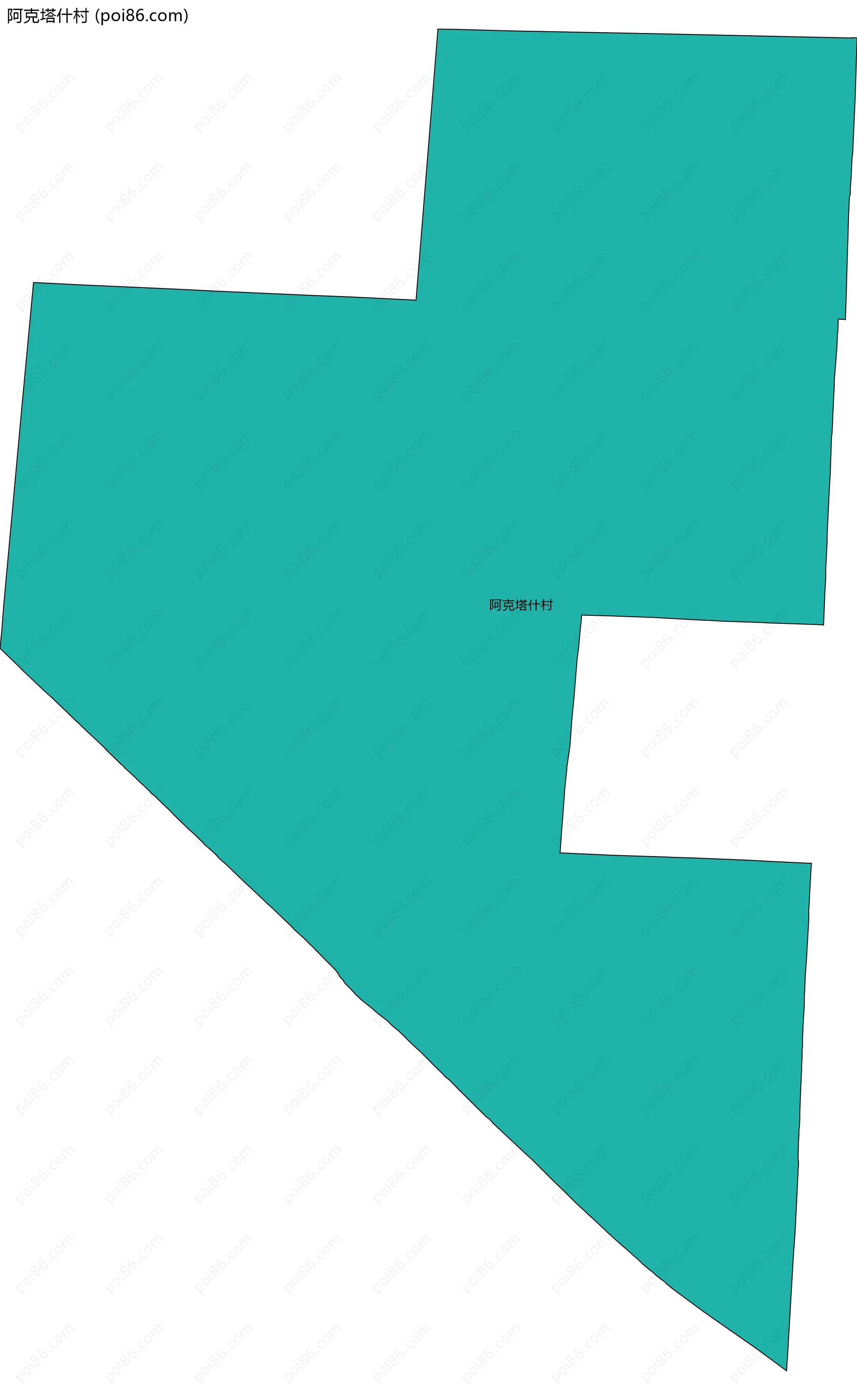 阿克塔什村边界地图