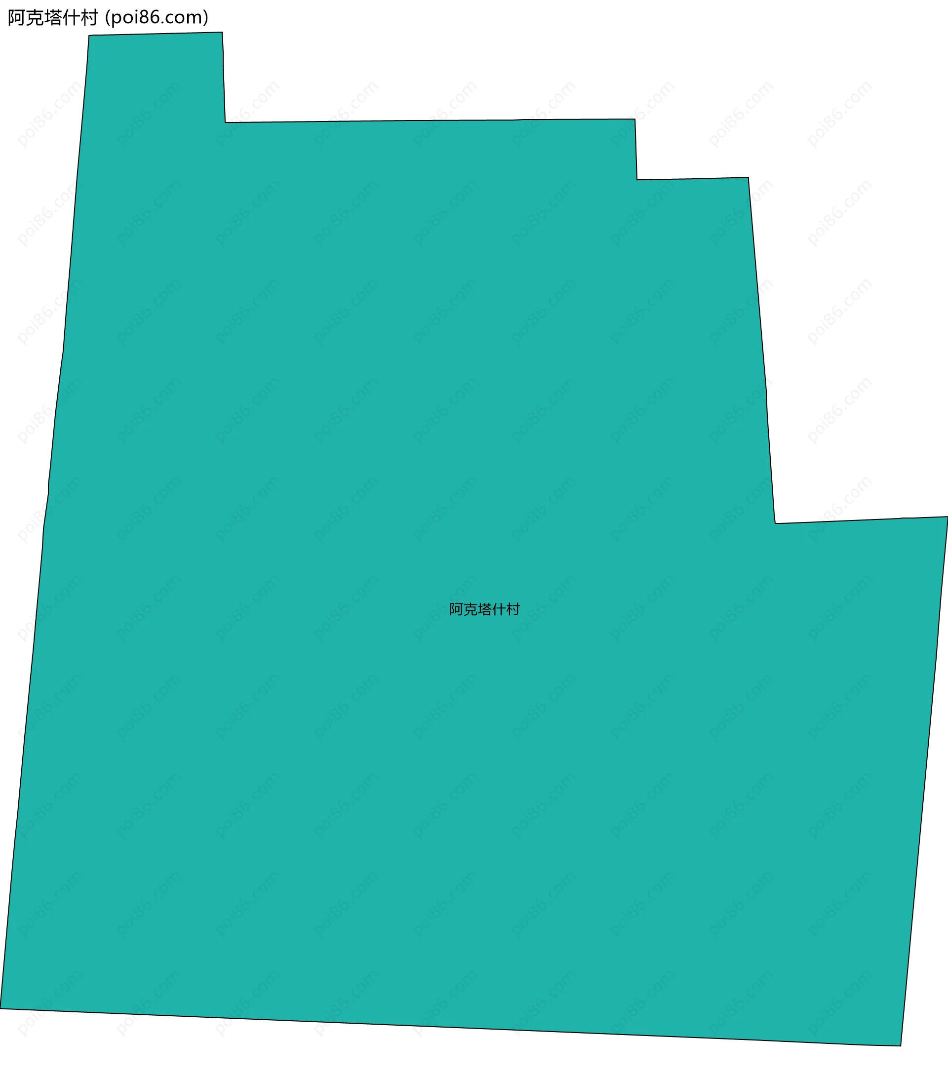 阿克塔什村边界地图