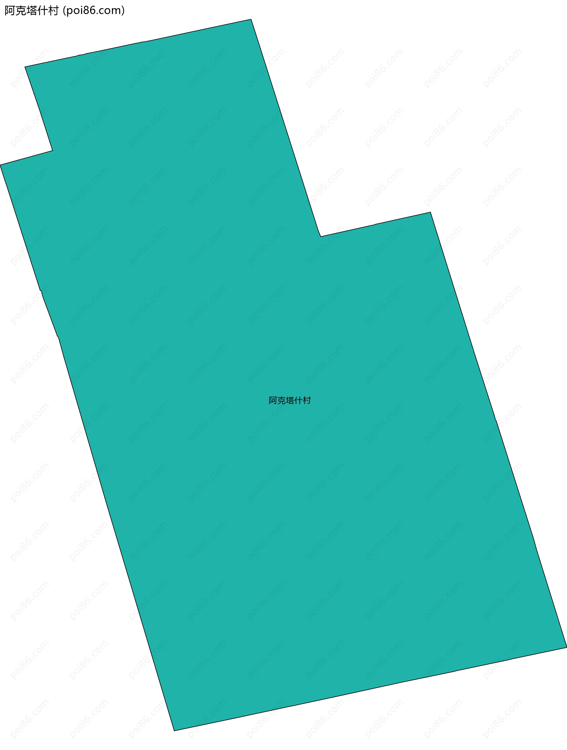 阿克塔什村边界地图