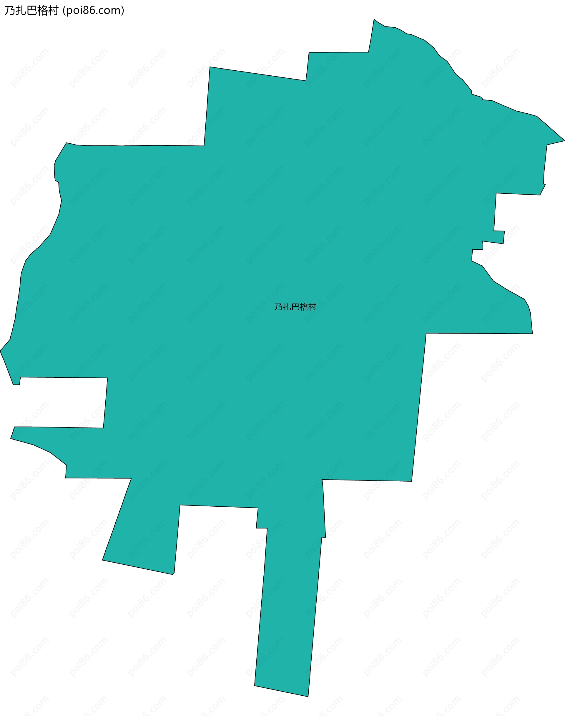 乃扎巴格村边界地图