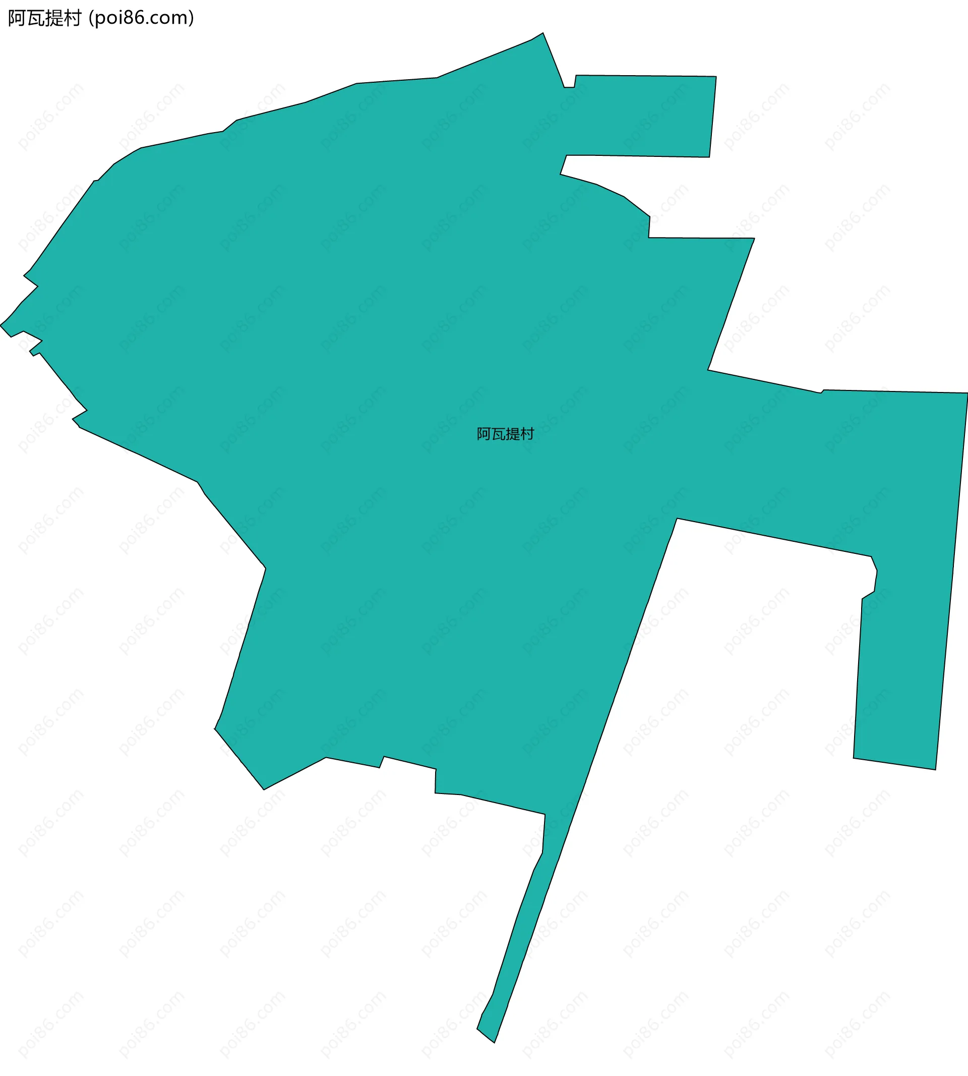 阿瓦提村边界地图