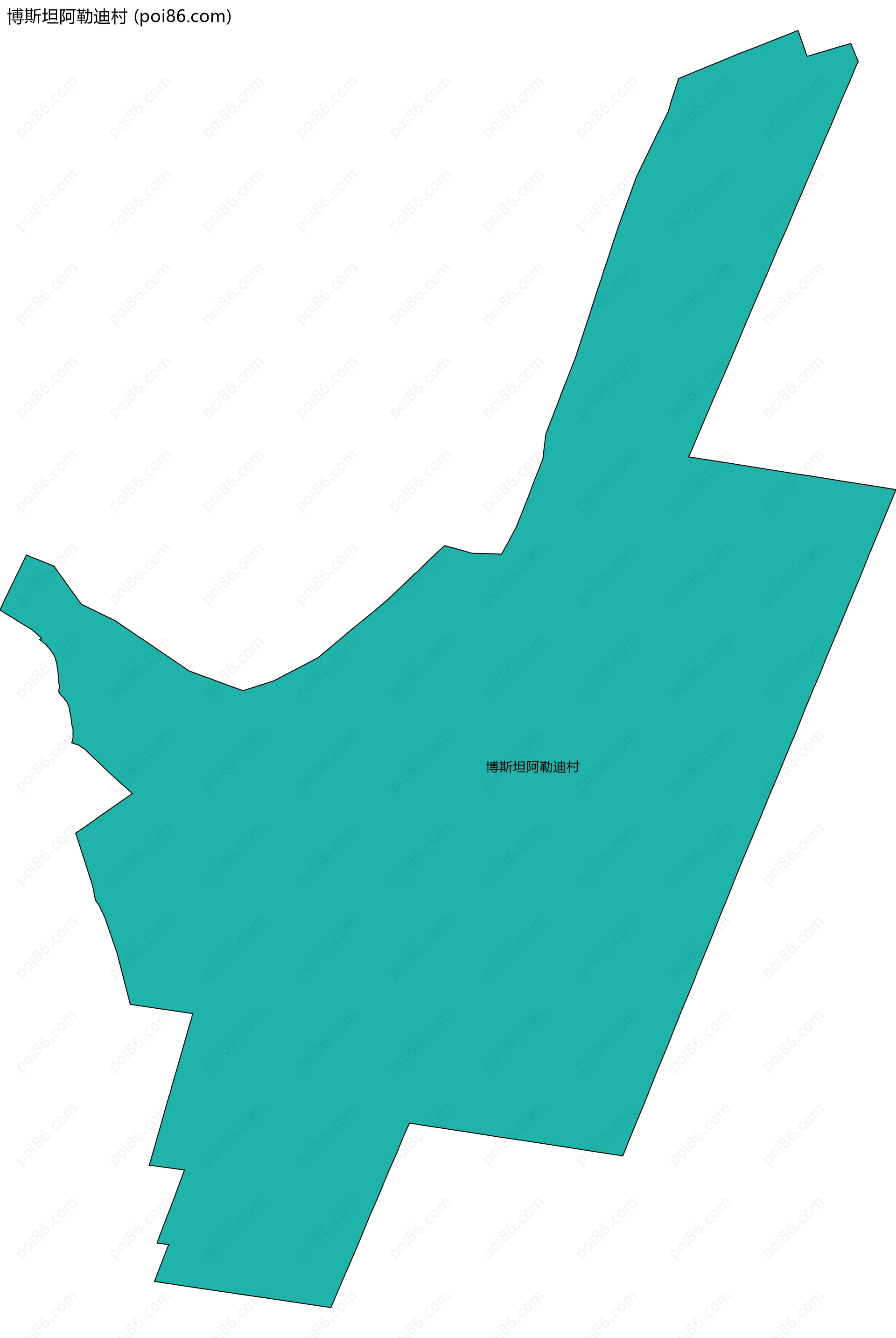 博斯坦阿勒迪村边界地图