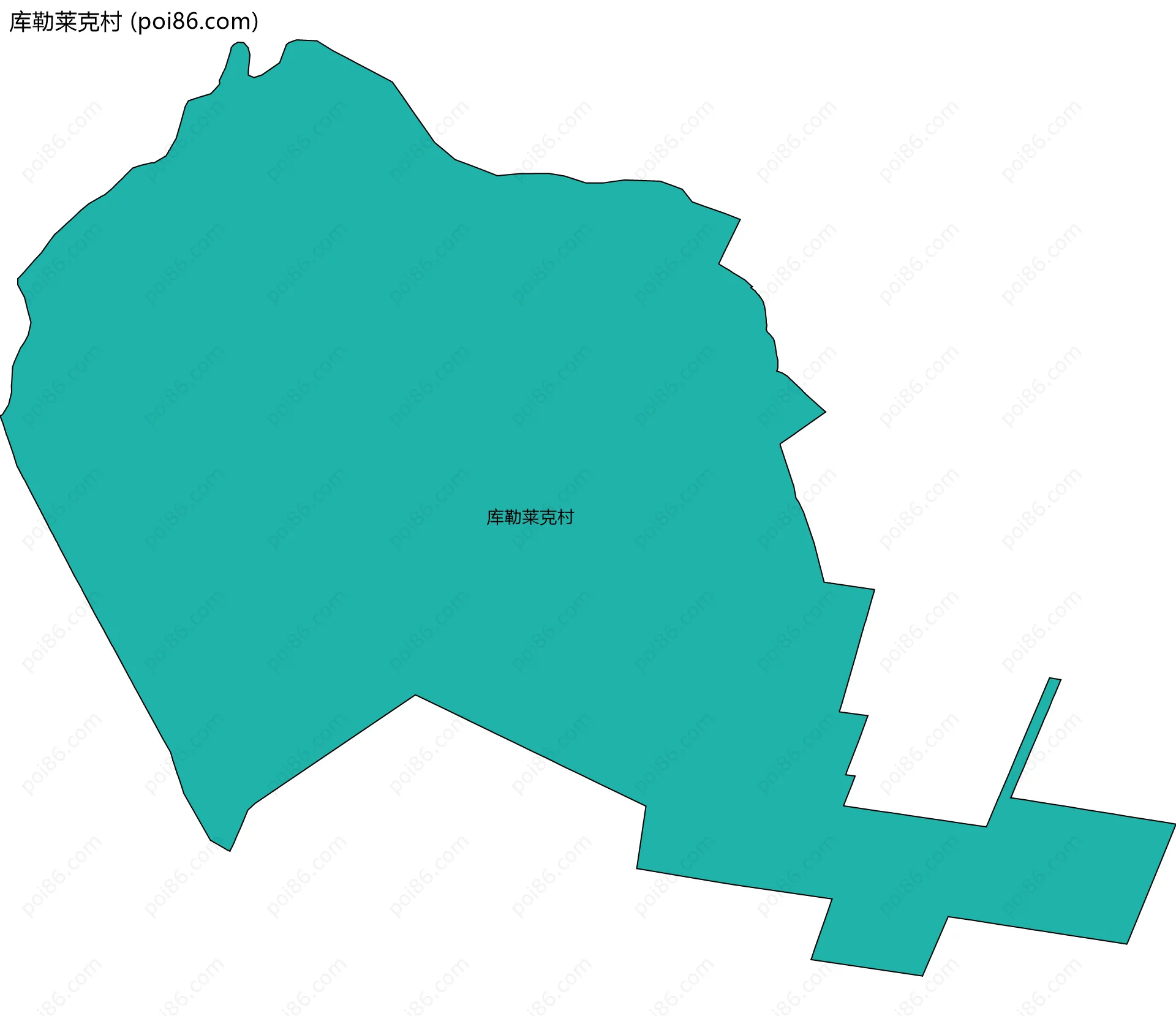 库勒莱克村边界地图